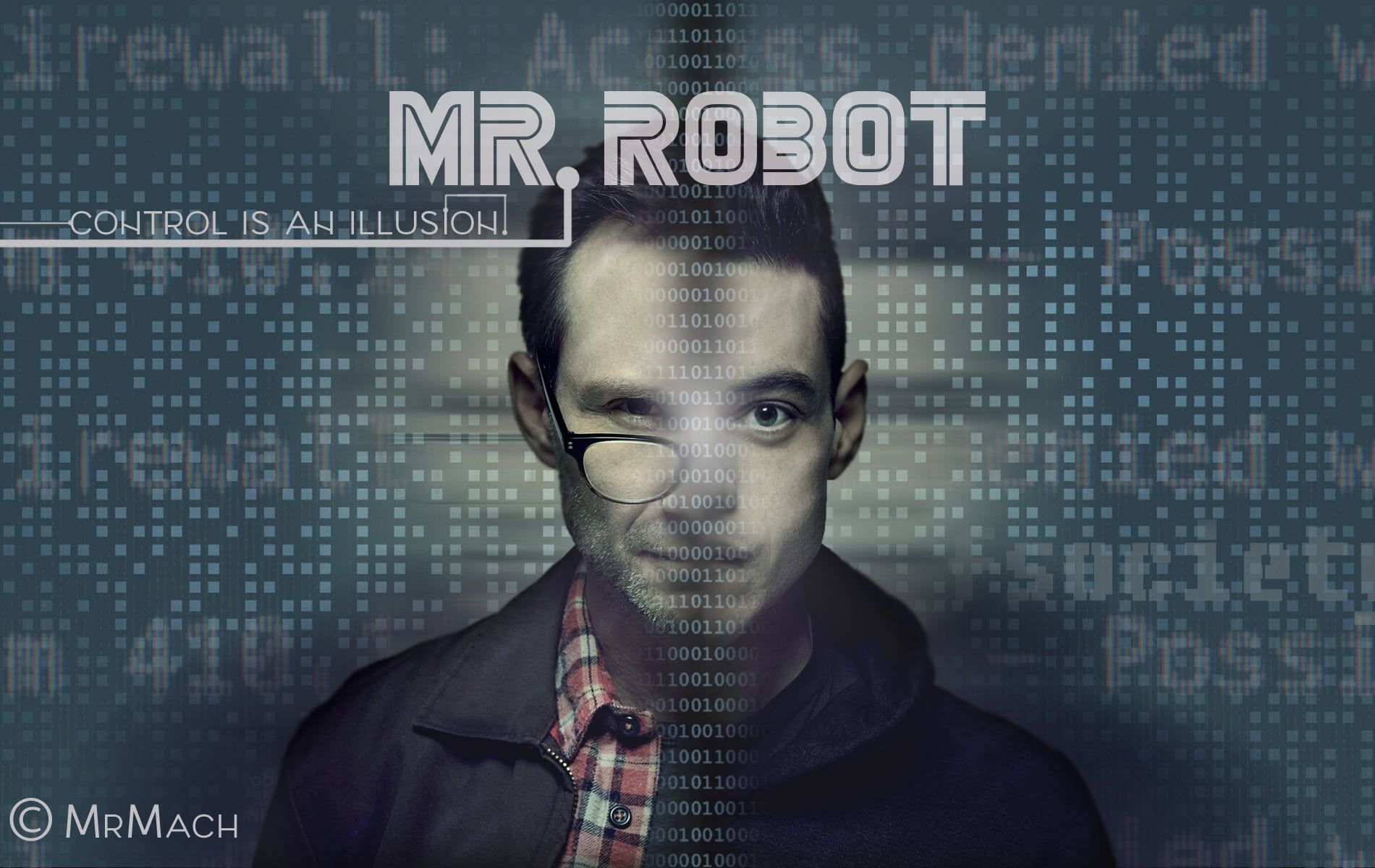 1900x1200 Mr. Robot poster, Mr. Robot, Elliot (Mr. Robot), Christian Slater, Rami Malek HD wallpaper