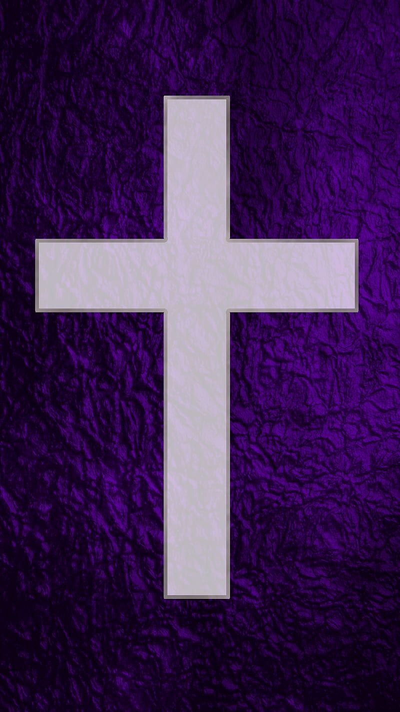 800x1422 Purple Cross, christ, christian, church, religion, HD phone wallpaper