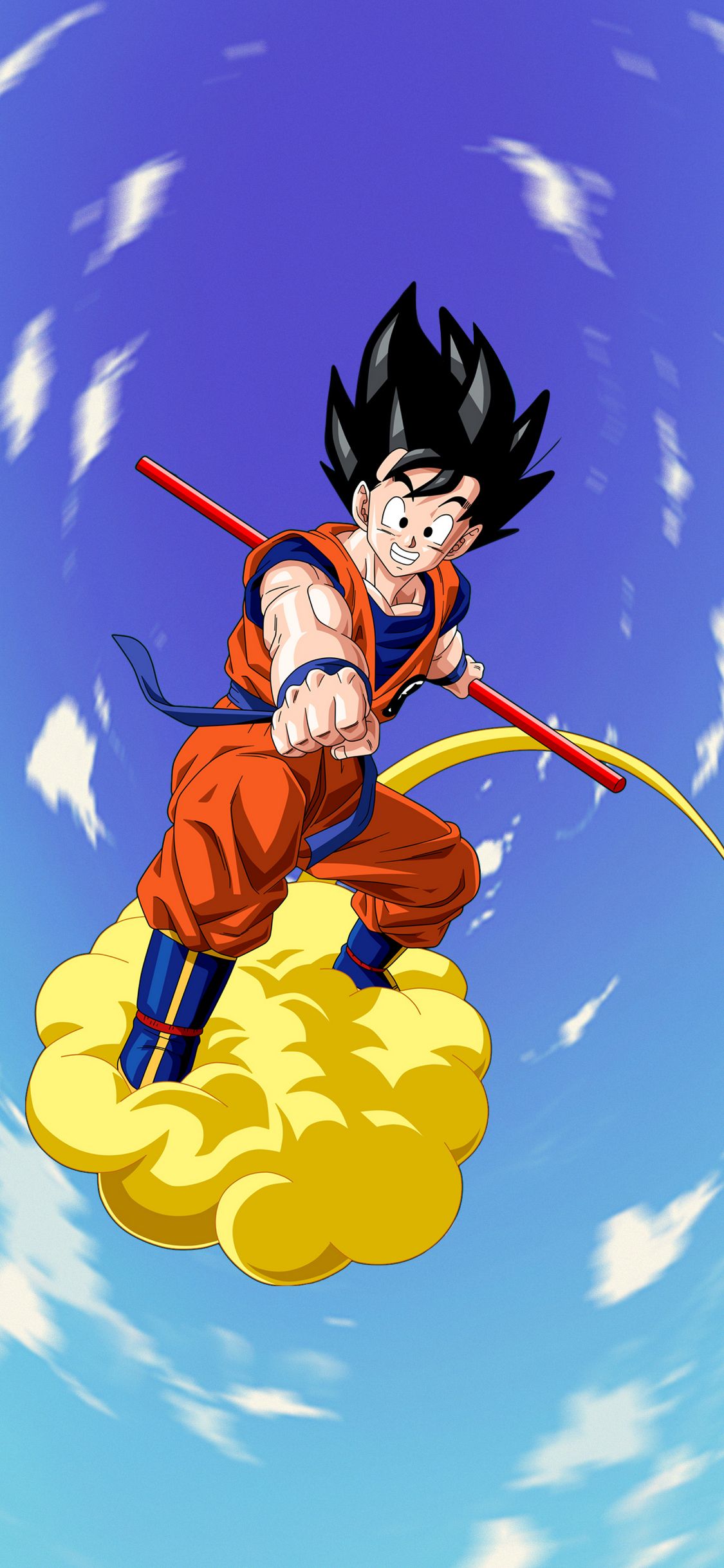 1125x2436 Goku Dragon Ball Z Anime Cartoon Manga Blue Sky