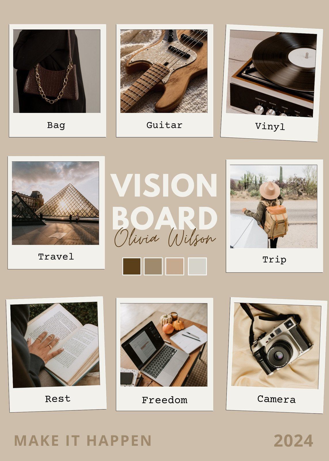1143x1600 Free and customizable vision board templates