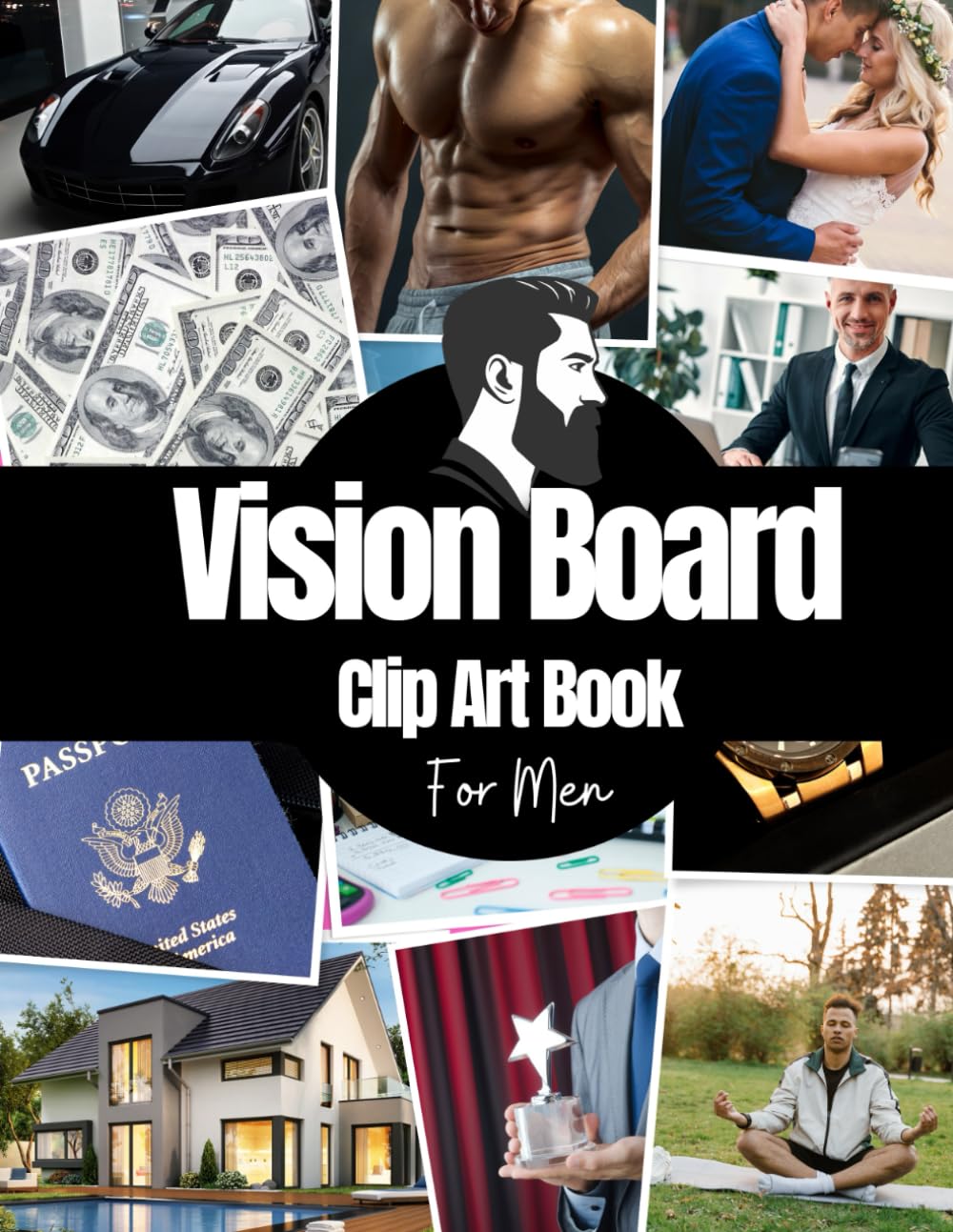1000x1293 Amazon.co.jp: Vision Board Clip Art Book For Men: Vision Board Supplies for Men with Picture, Words and Quotes for Career, Money, Relationships