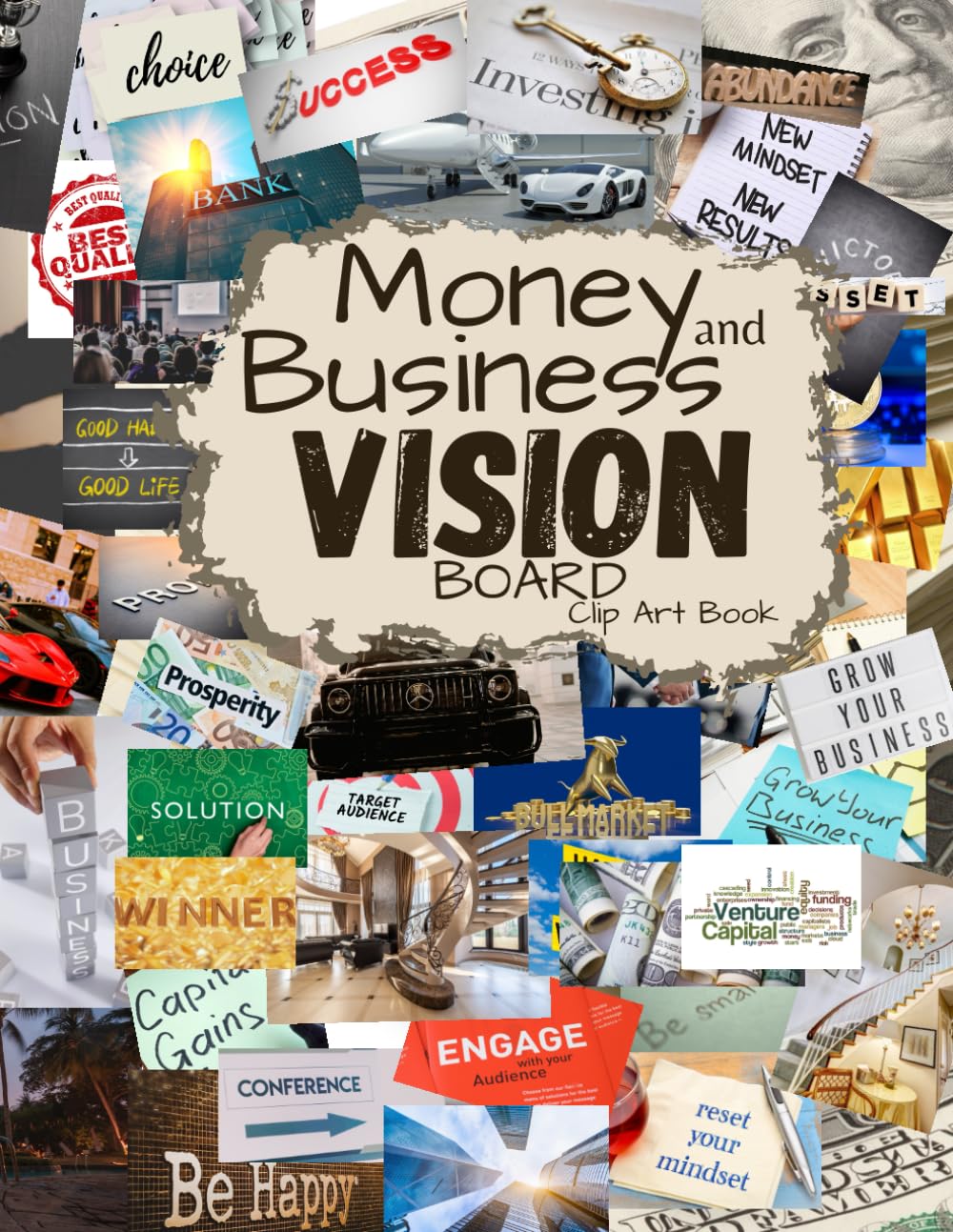 1000x1293 Money And Business Vision Board Clip Art Book Achieve Financial