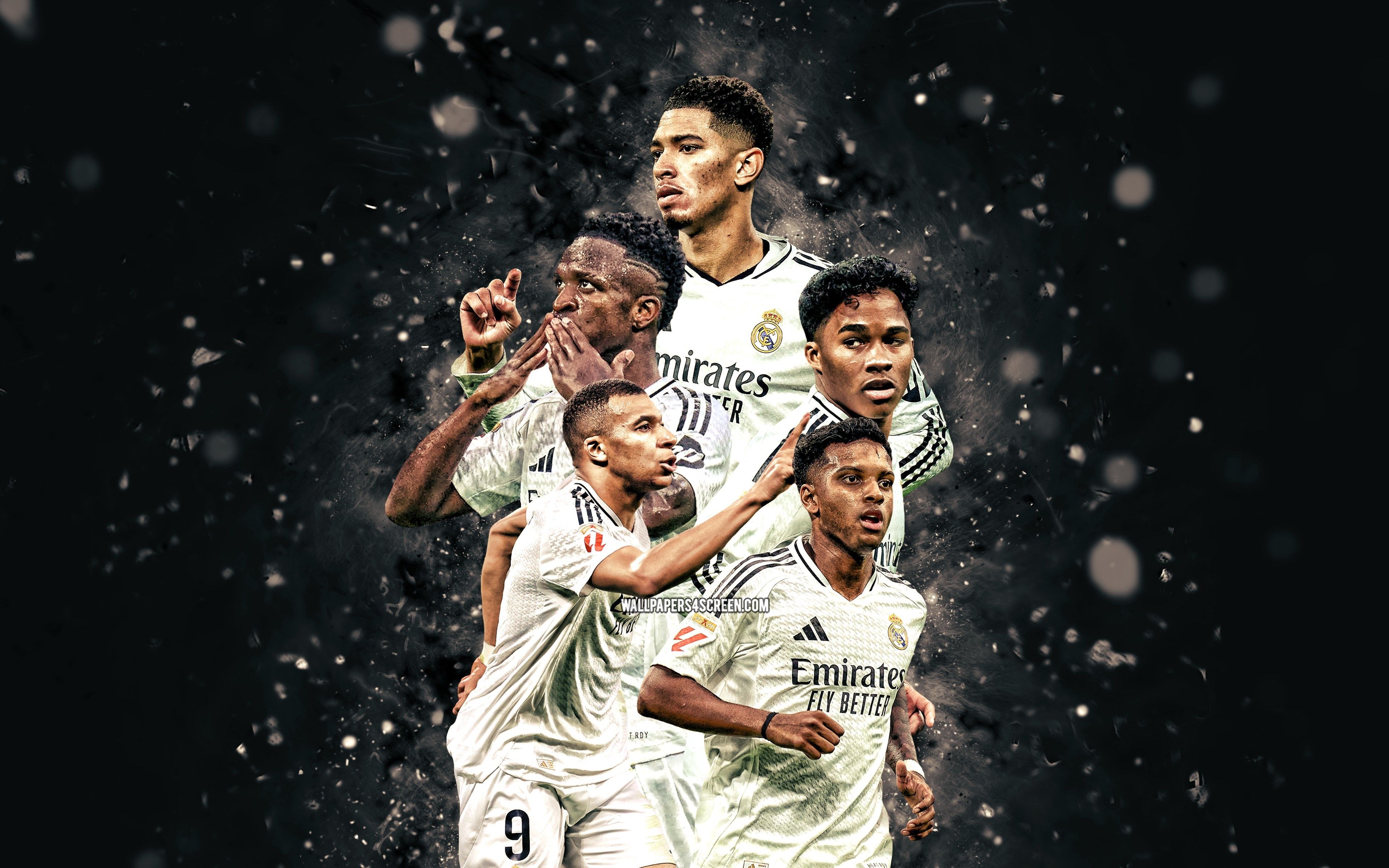 3840x2400 Wallpaper football, Real Madrid, Real Madrid CF, Kylian Mbappe, Rodrygo Goes, Vinicius Junior, Jude Bellingham, Endrick Felipe for mobile and desktop, section спорт, resolution 3840x2400