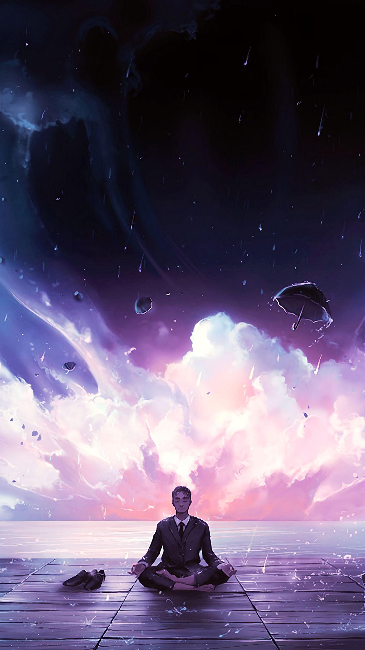1440x2560 Download wallpaper 1440x2560 meditation, calmness, harmony, art