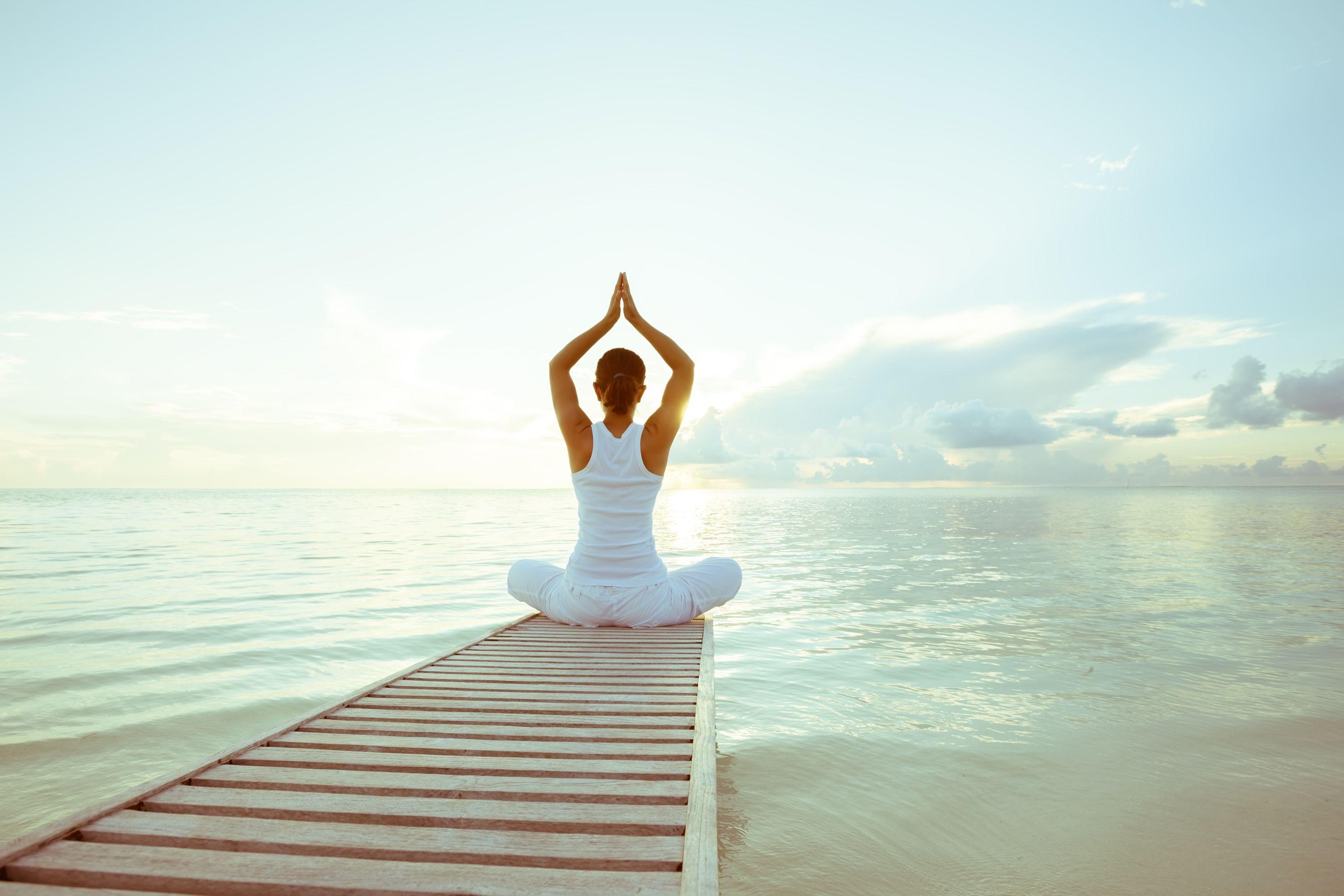 3000x2000 Meditation Wallpaper Download Free At The Sea, HD