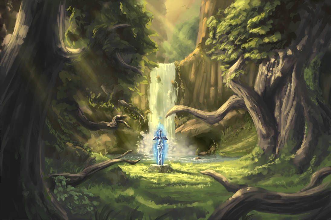 1095x730 Terraria forest biome wallpaper. Hyrule forest, Ocarina of time forest, Zelda breath of the wild