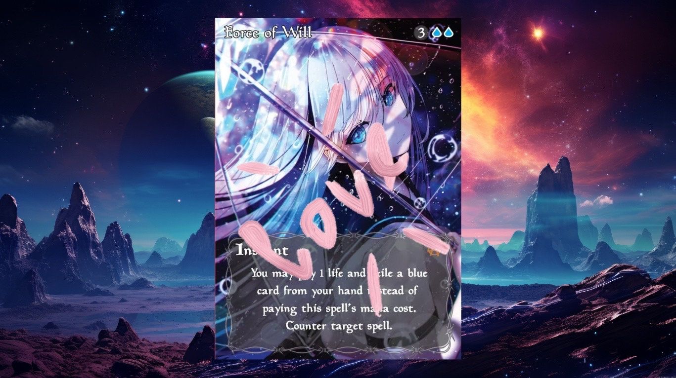 1367x766 Force Of Will MTG custom card PROXY