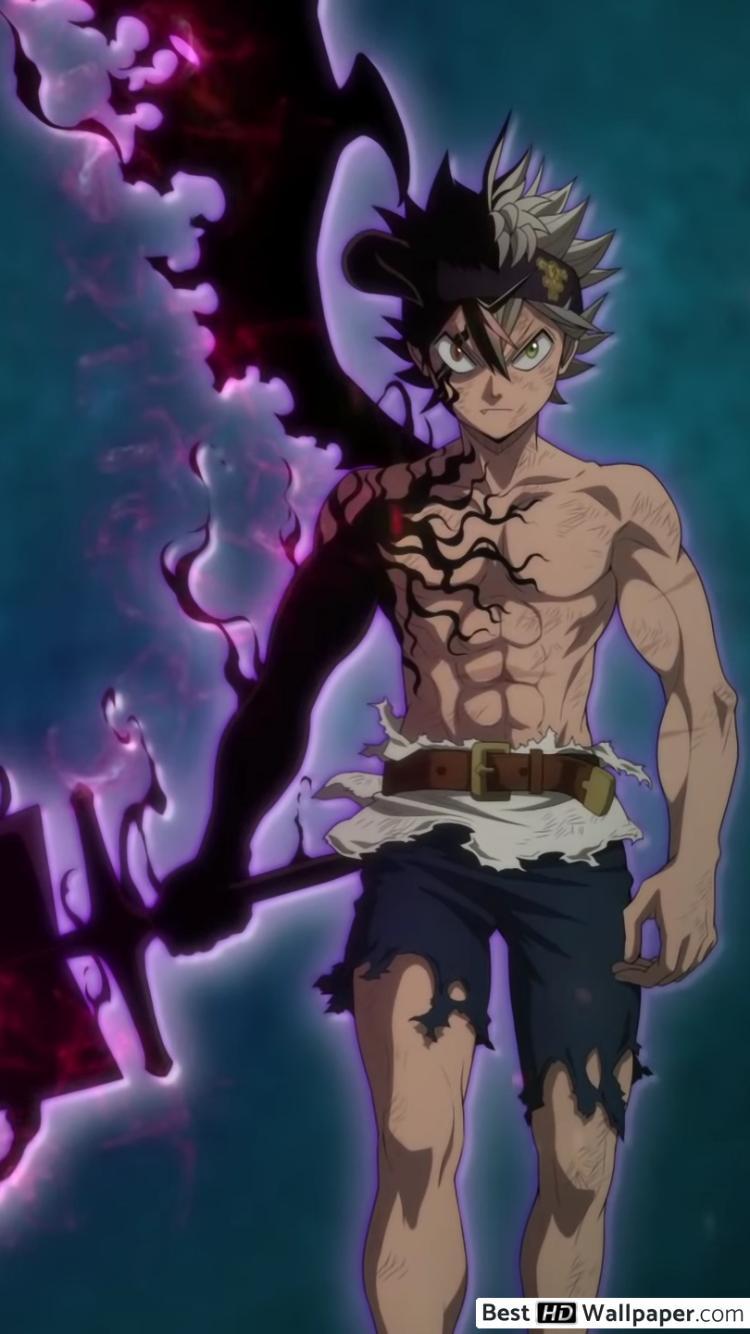 750x1334 Black Clover (Demon Sword) HD wallpaper download