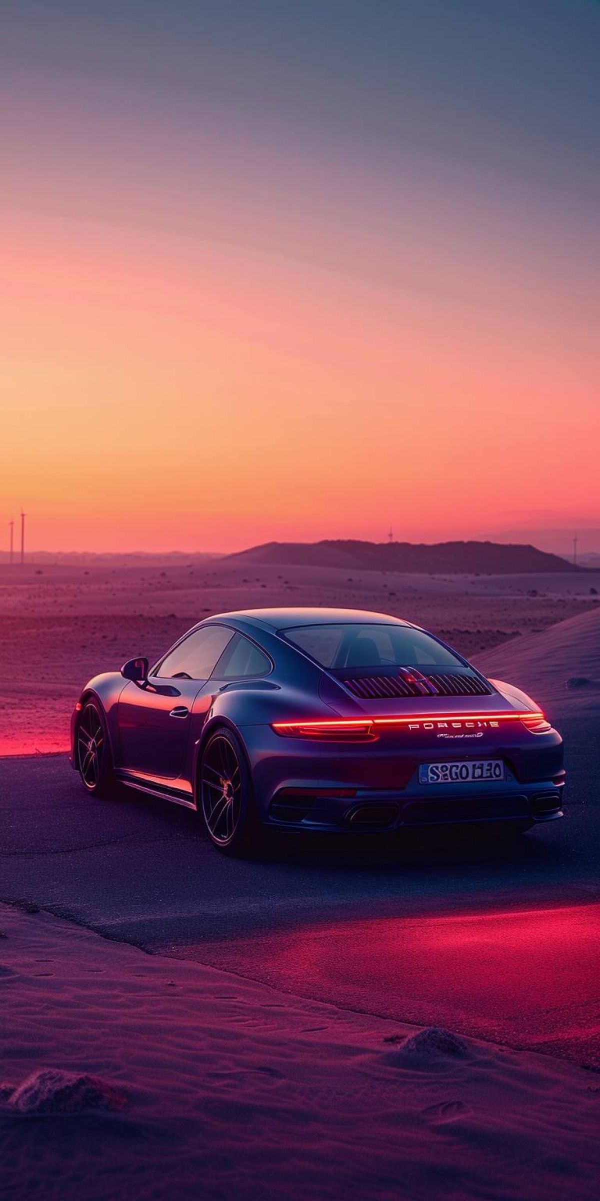 1200x2400 Free HD Porsche 911 In The Desert Wallpaper