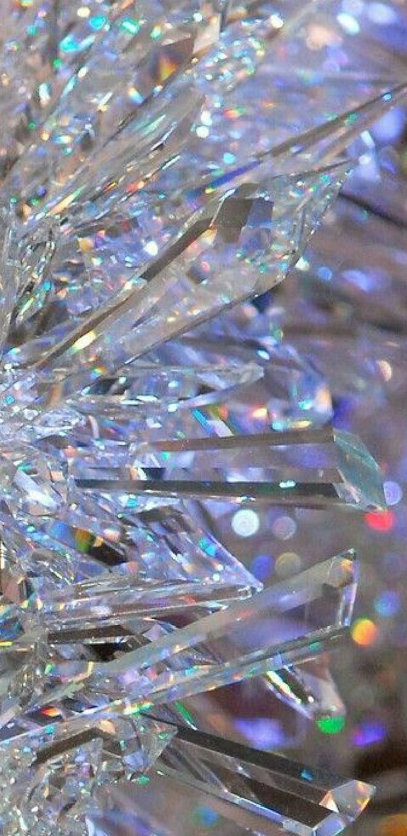 800x1644 HD rainbow crystals wallpaper
