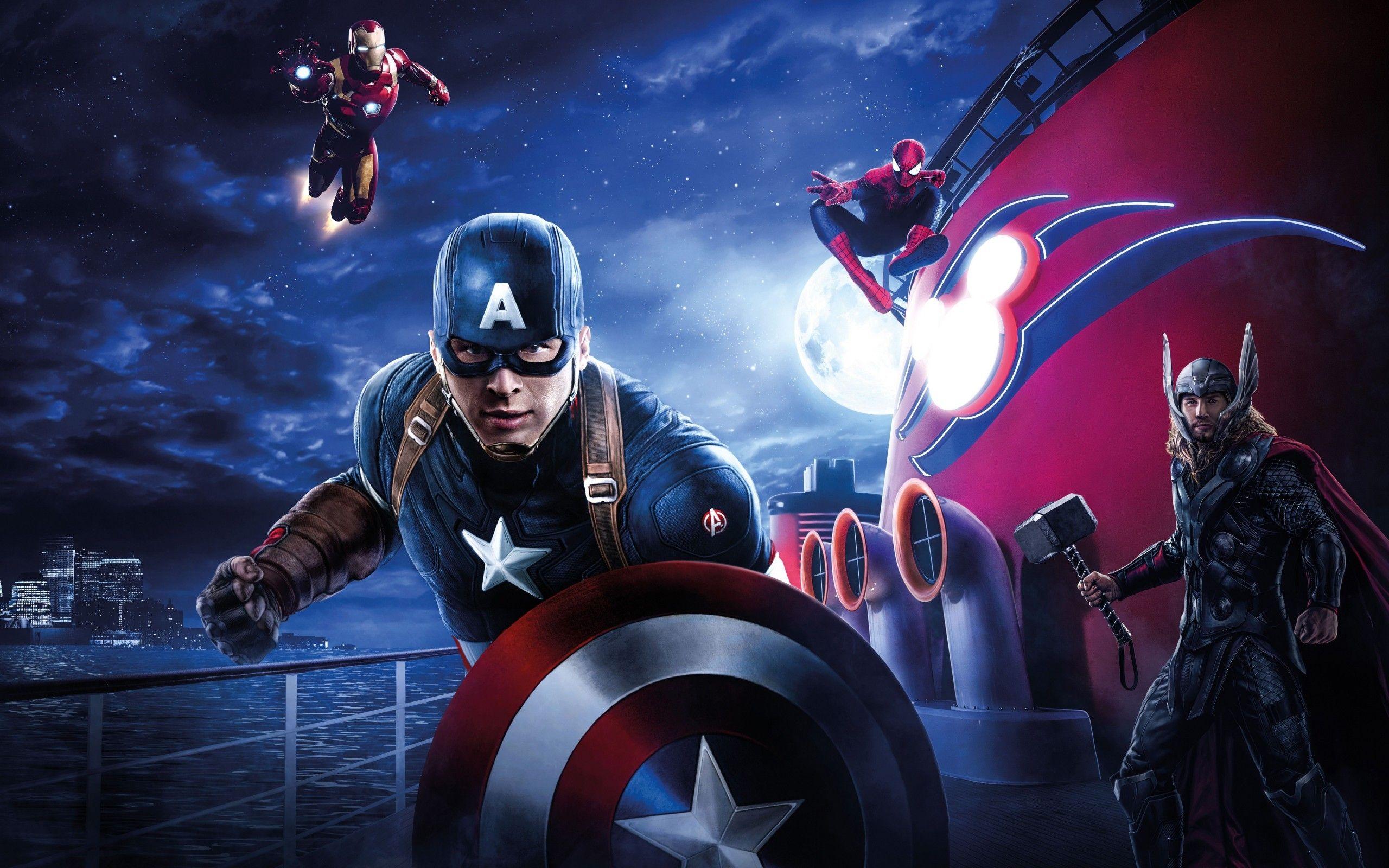 2560x1600 Download 2560x1600 Captain America, Thor, Iron Man Wallpaper