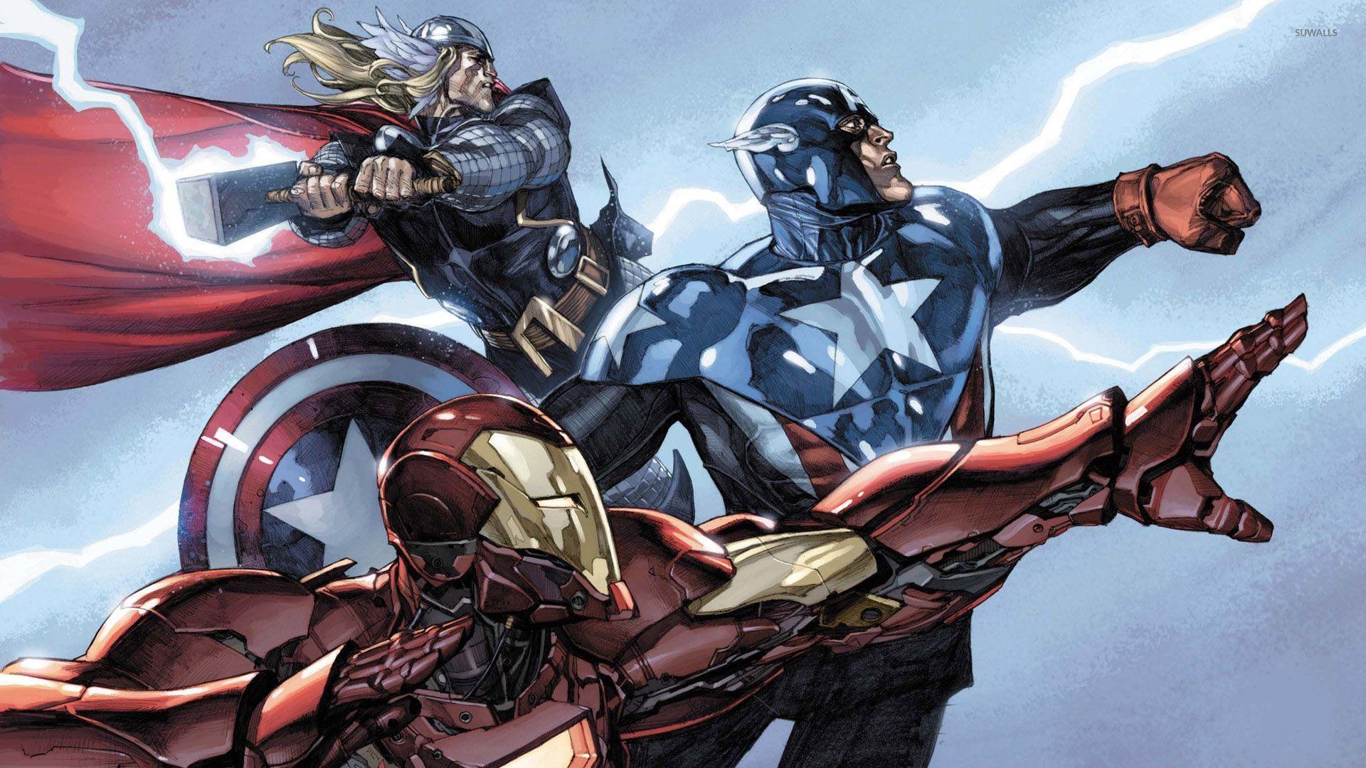 1920x1080 Free download 1920x1080px Captain America and Thor Wallpaper