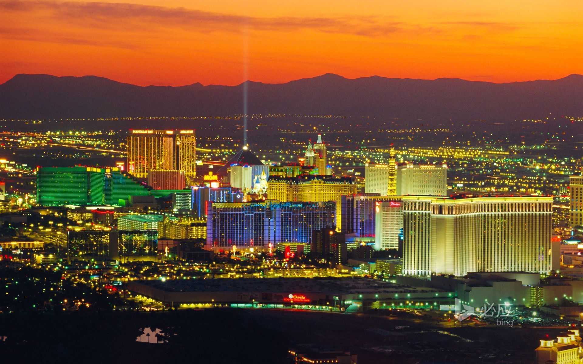 1920x1200 Casino Long Street, Las Vegas, USA Wallpaper