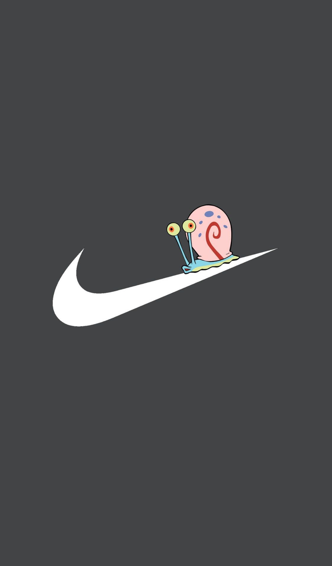 1125x1920 Download Nike Cartoon Gary From SpongeBob SquarePants Wallpaper