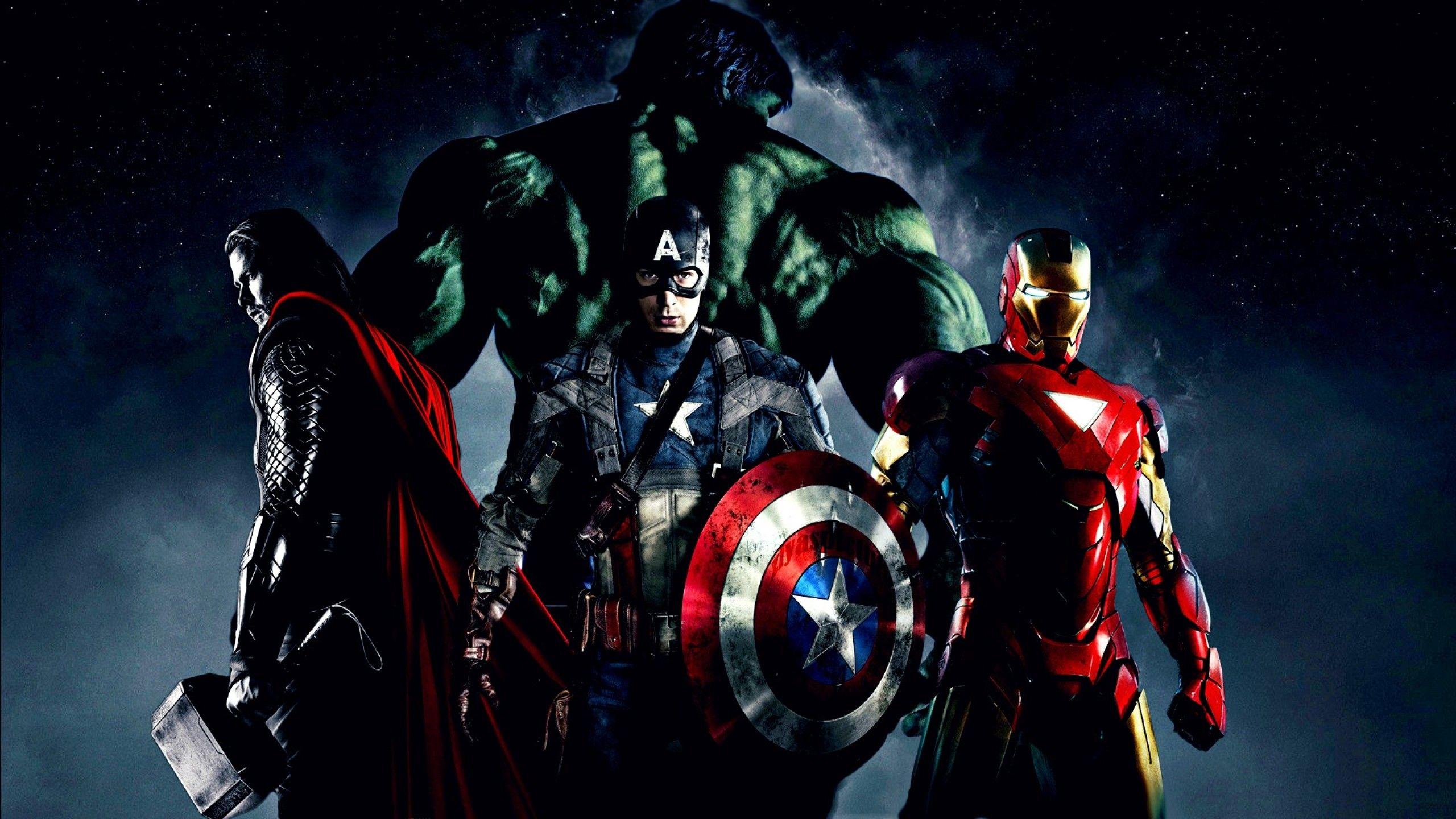 2560x1440 Hulk Iron Man Captain America Thor 1440P Resolution HD