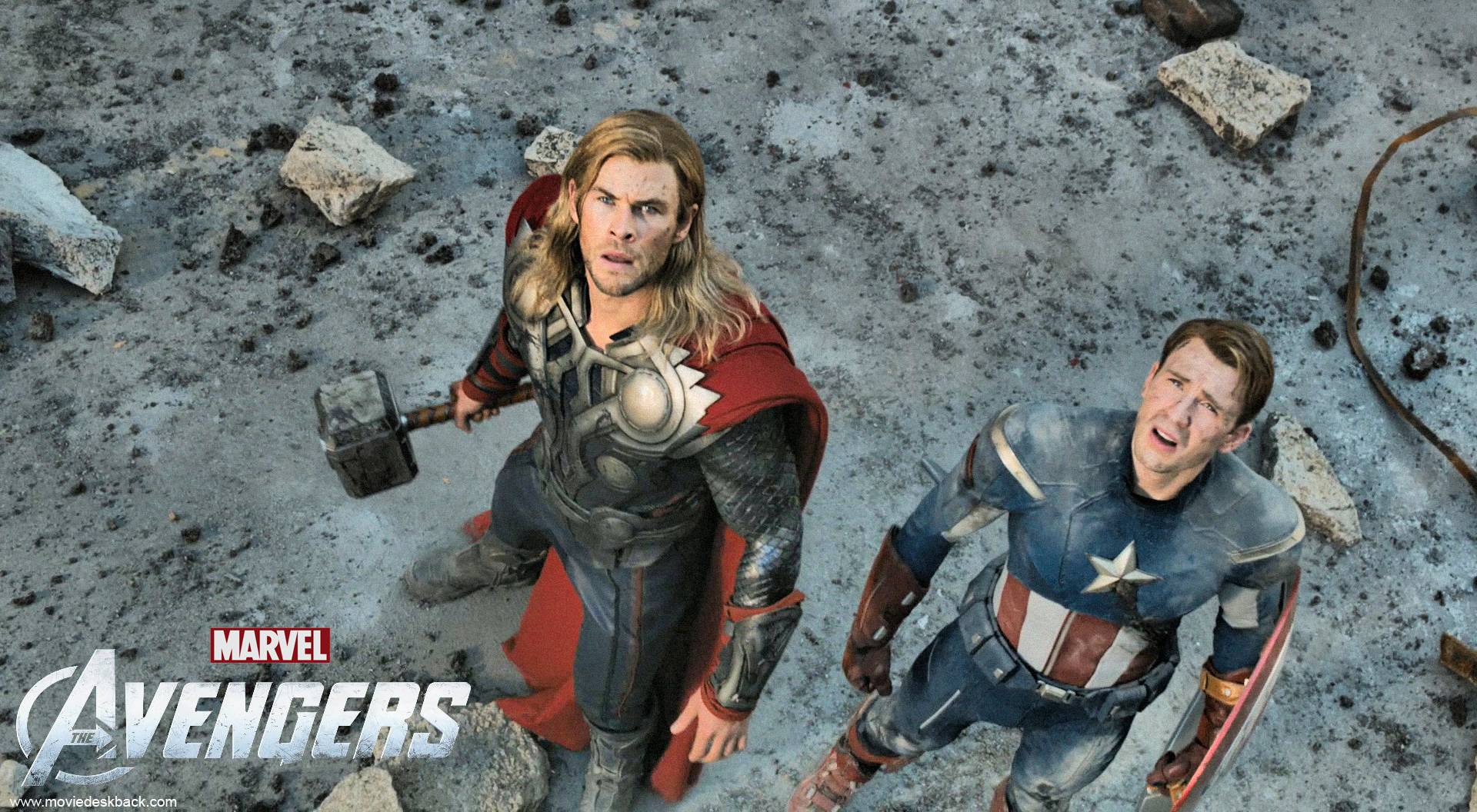 1920x1056 The Avengers (2012) Thor and Captain America