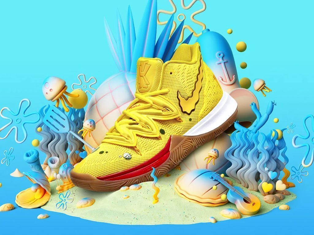 1024x768 Wallpaper Nike Squidwards Kyrie Spongebob Patrick Squidward
