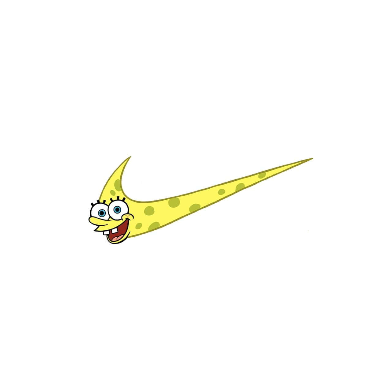 1280x1280 Download Sponge Bob Nike Swoosh Mashup Wallpaper