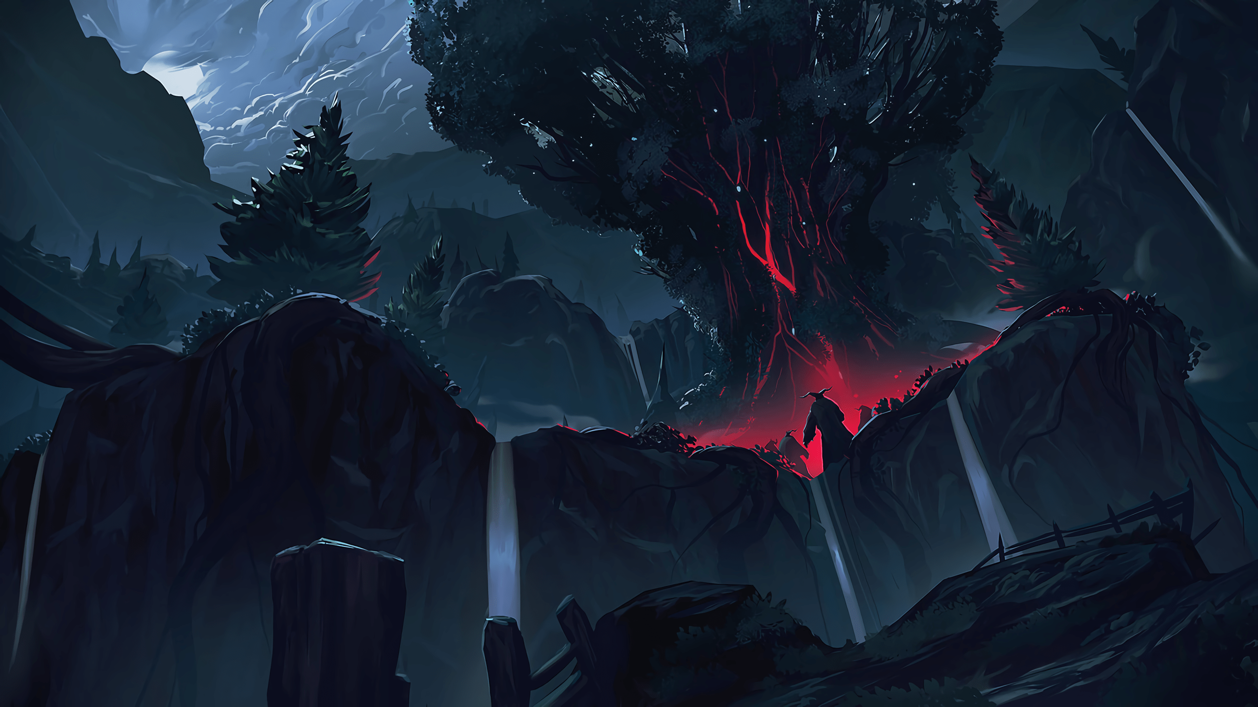 2560x1440 Dark Fantasy Realm HD Wallpaper