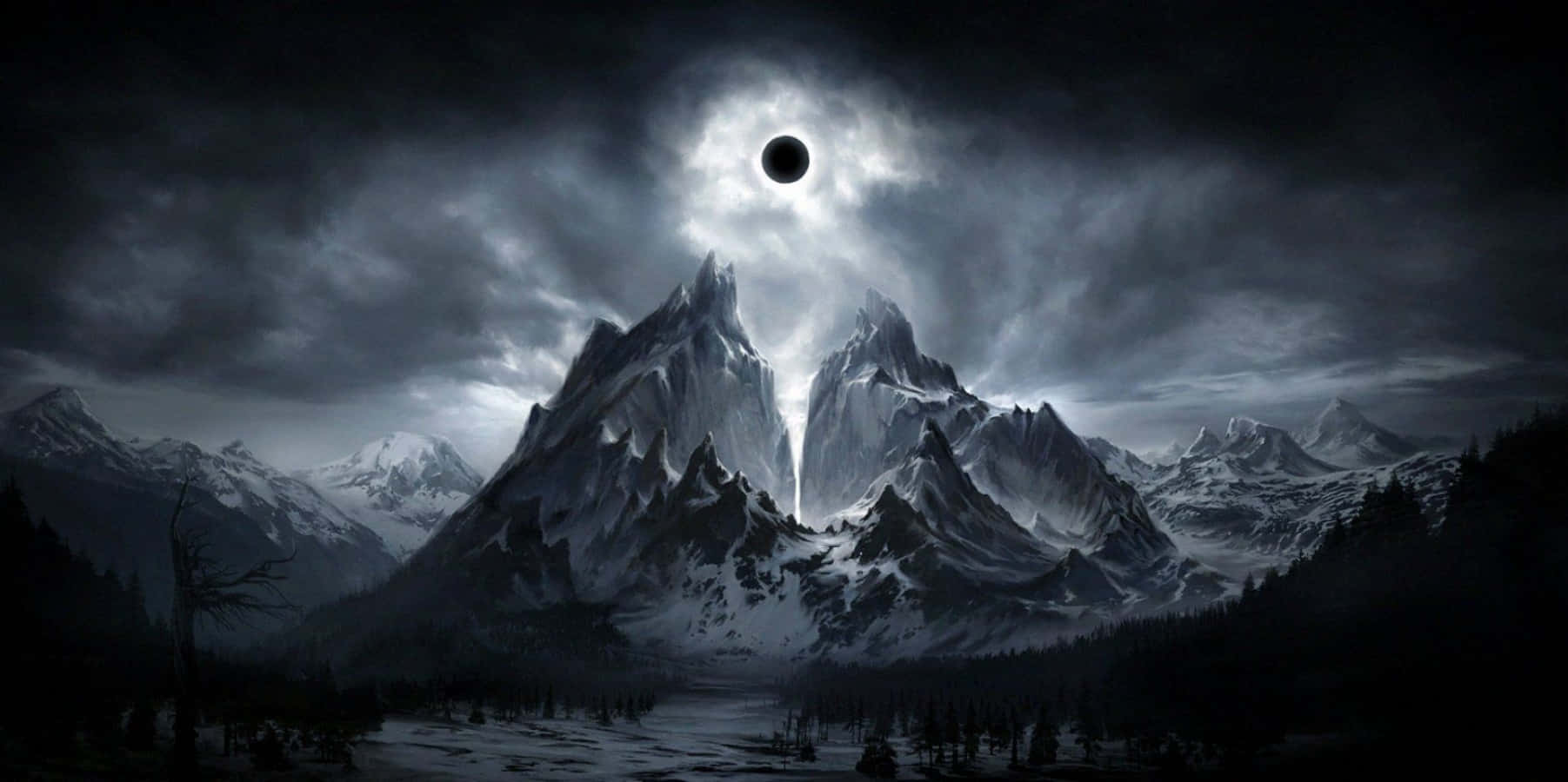 1803x900 Download Explore The Depths of Dark Fantasy Wallpaper