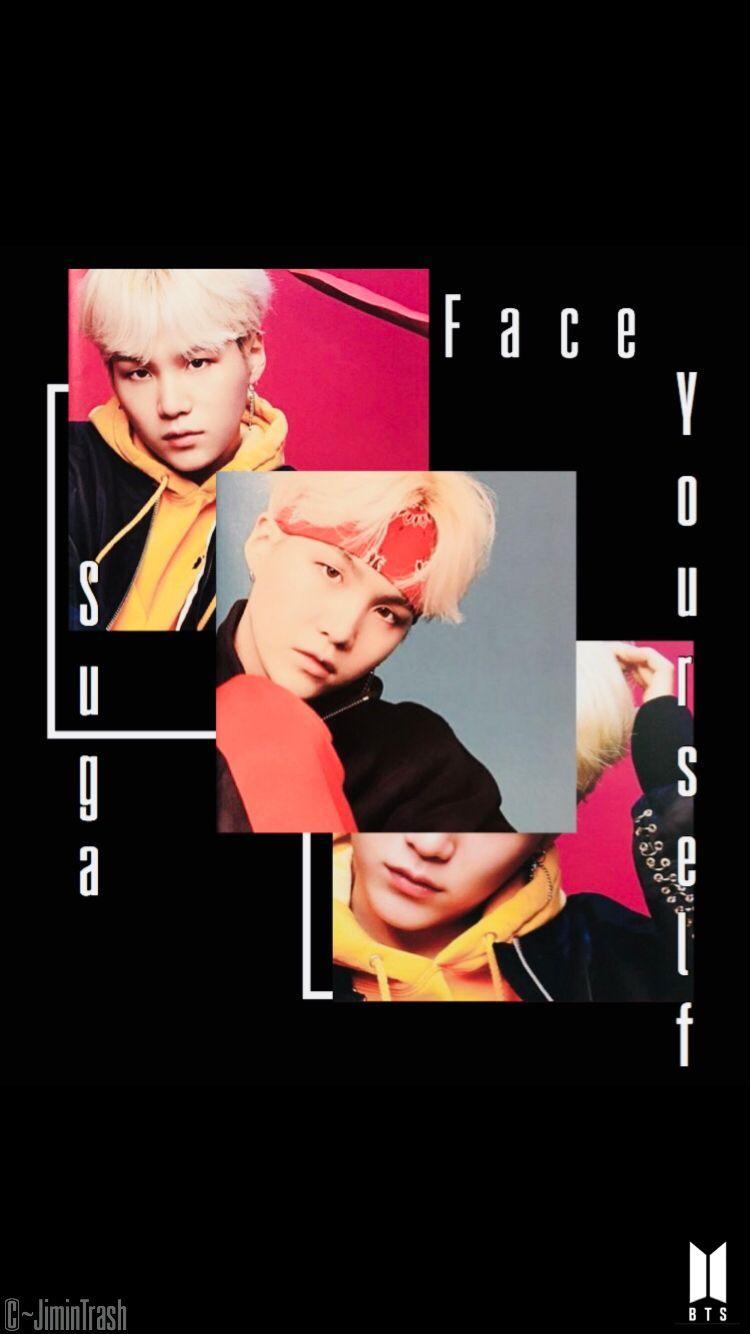 750x1334 2)SUGA FACE YOURSELF Wallpaper! Please Like Repost If You Save Use! Do NOT Repost, Edit Or Remove Logo!! Copyright To The Rightful. Yoonjin, Bts Miembros, Bts
