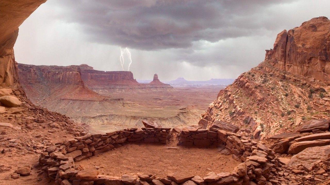 1280x720 Canyonlands National Park, desert, rocks, landscapes wallpaper