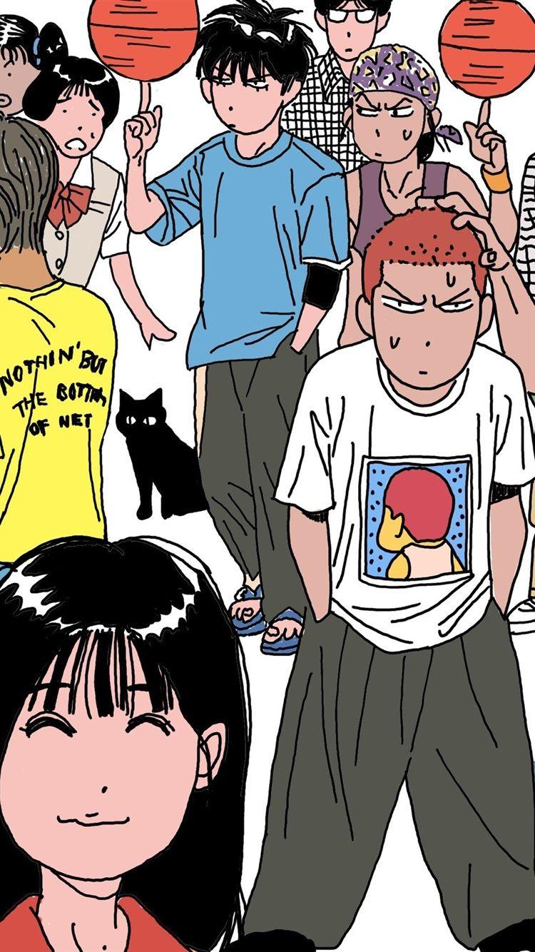 750x1334 Classic Basketball Anime, Slam Dunk 750x1334 IPhone 8 7 6 6S