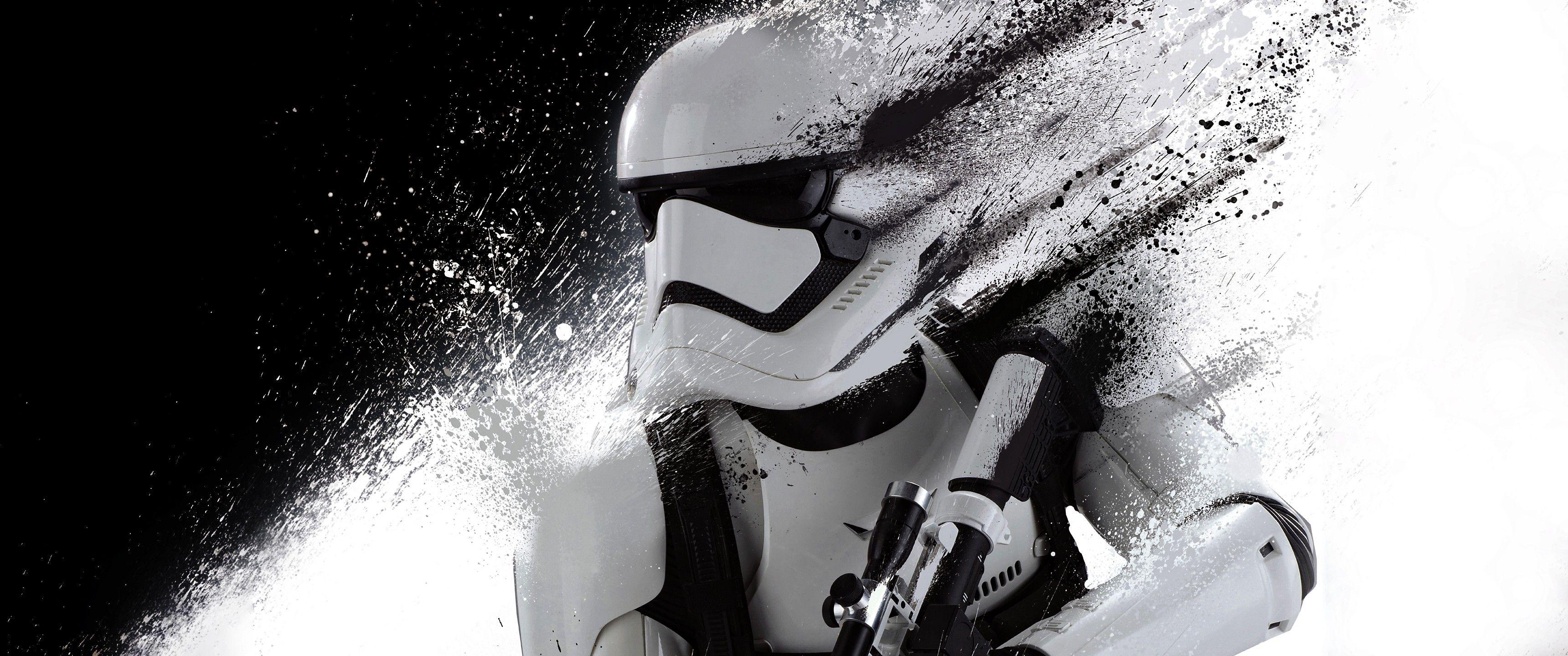 3440x1440 Star Wars, Multiple Display, Dual Monitors, Monochrome