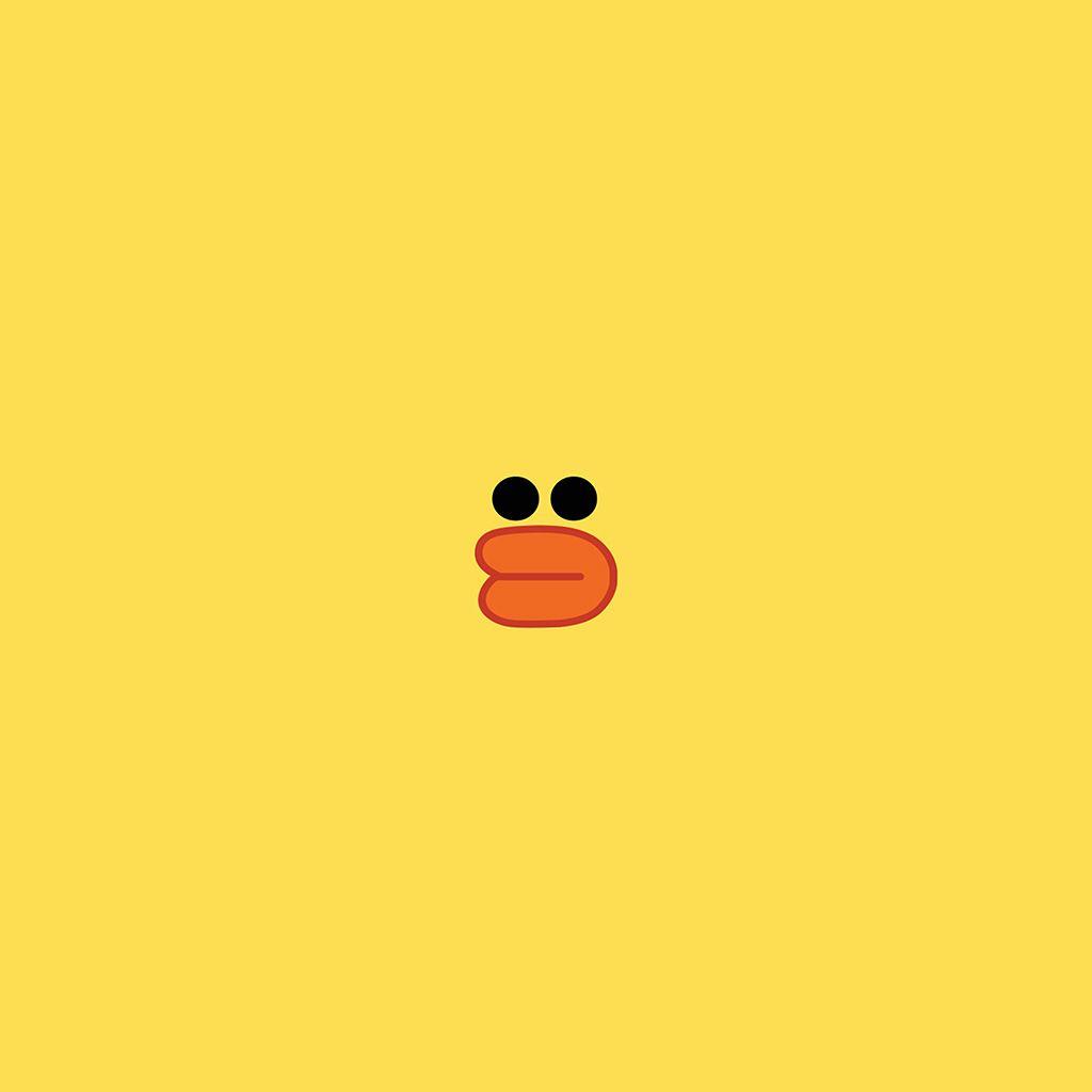 1024x1024 iPad wallpaper line charactor yellow duck