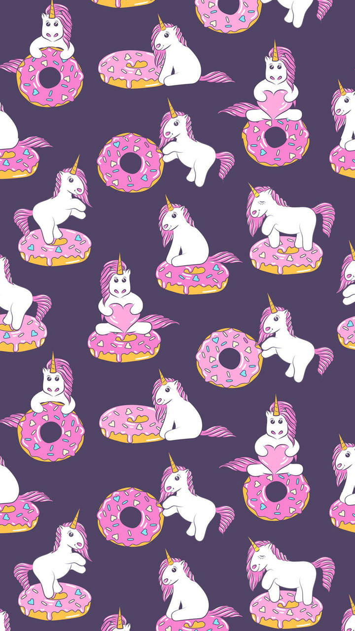 720x1280 Unicorn Donut Wallpaper