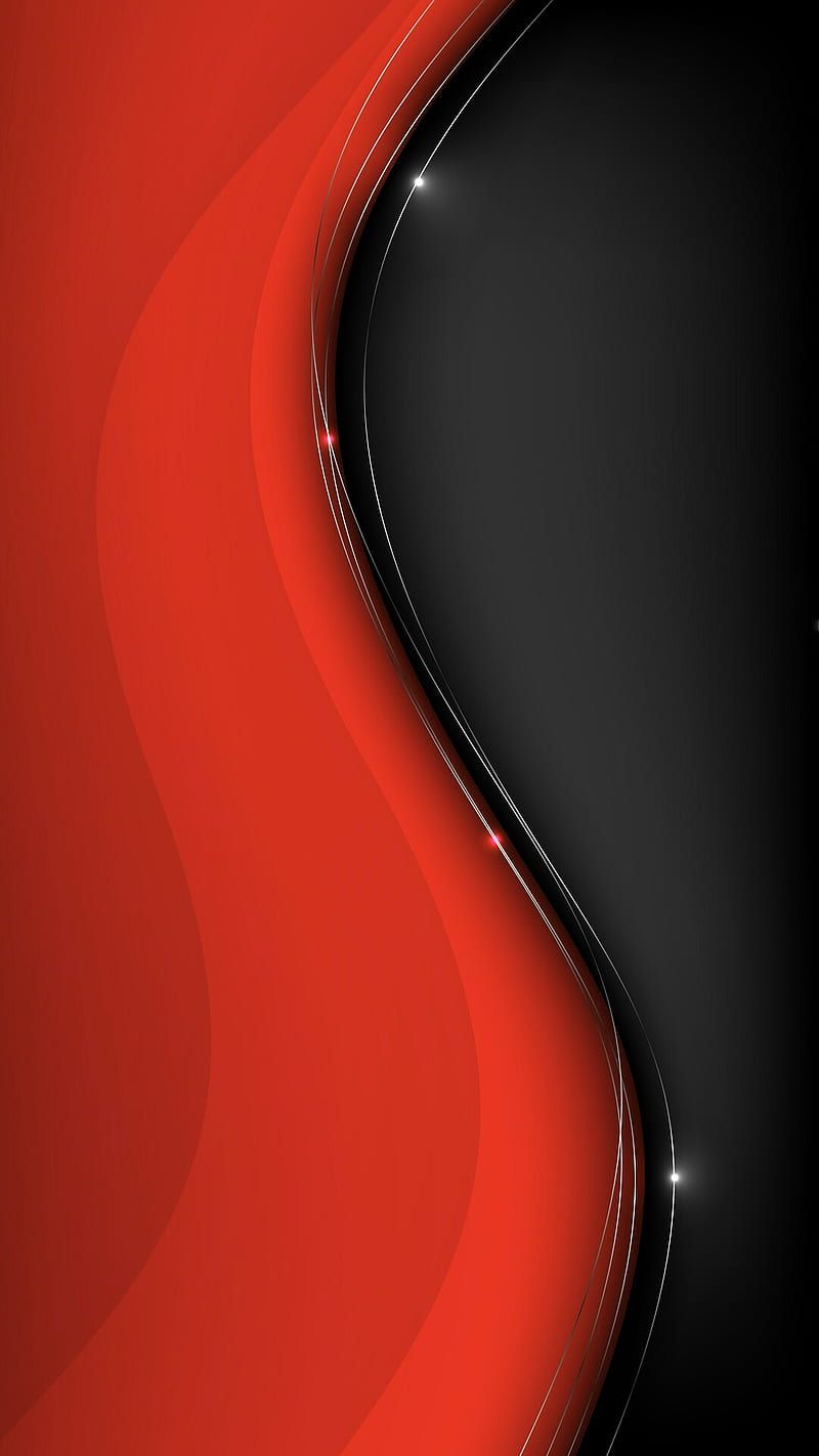 800x1422 Red and black, abstract, curve, desenho, wave, HD phone wallpaper