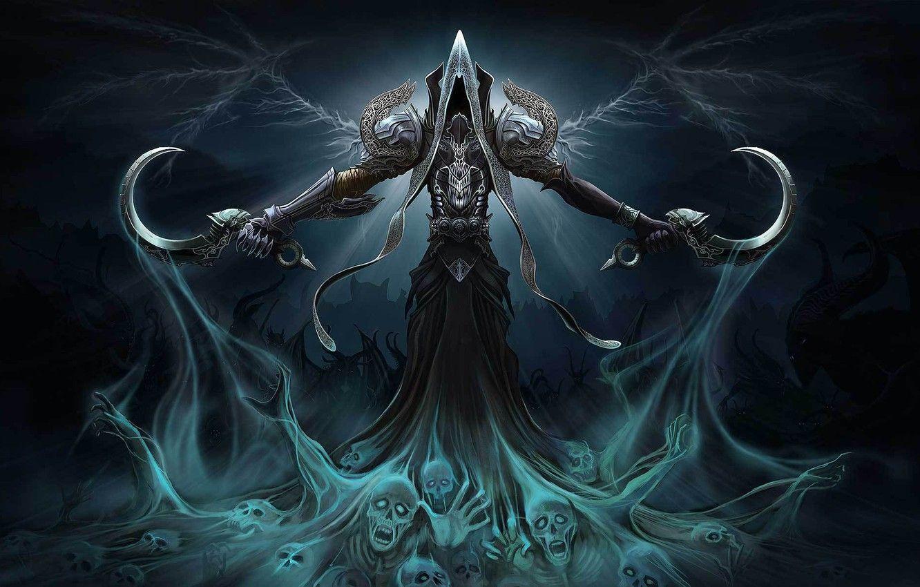 1332x850 Wallpaper wings, art, soul, Diablo hammer, Reaper, Reaper