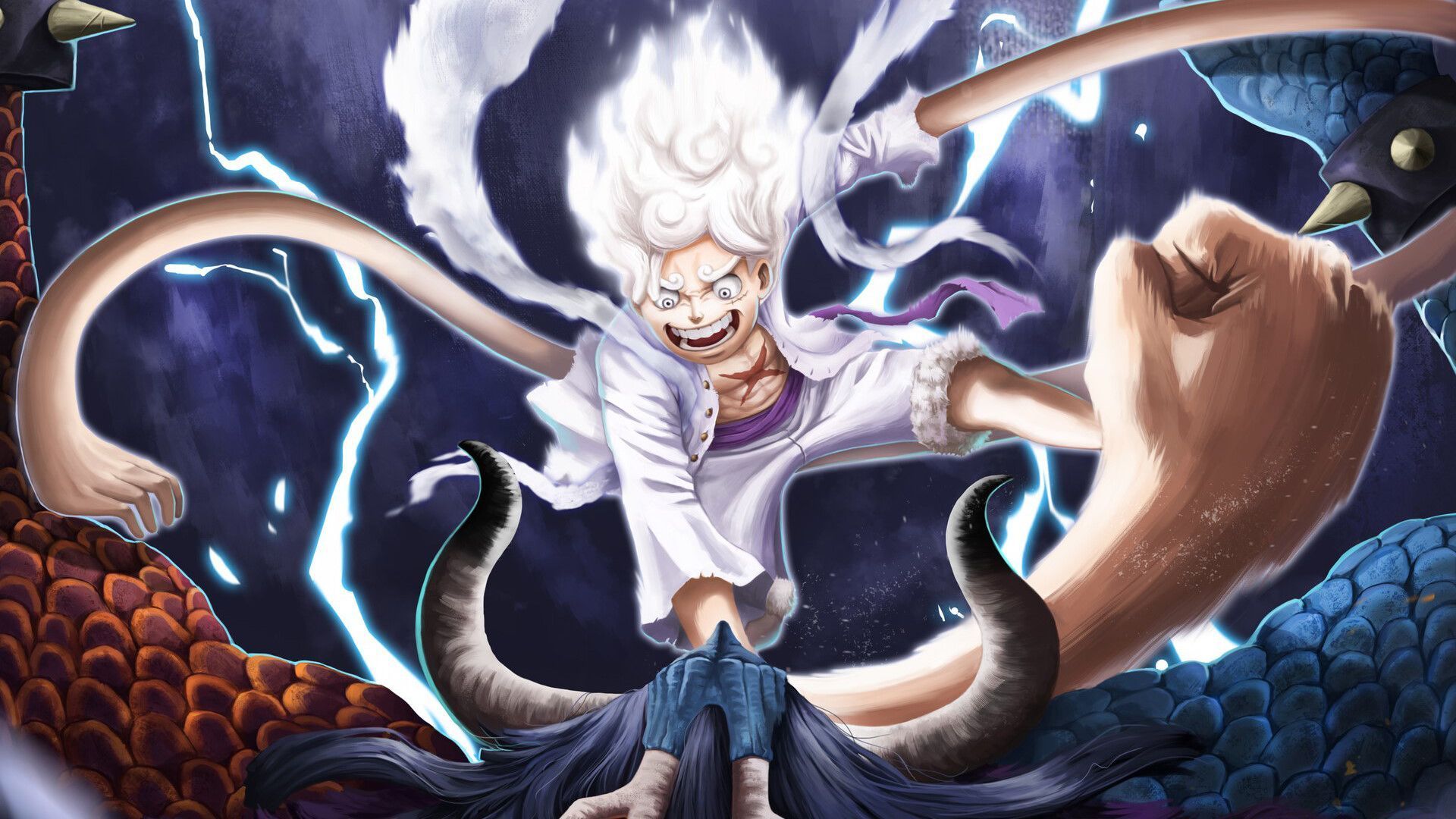 1920x1080 Monkey D. Luffy Gear 5 HD One Piece Wallpaper