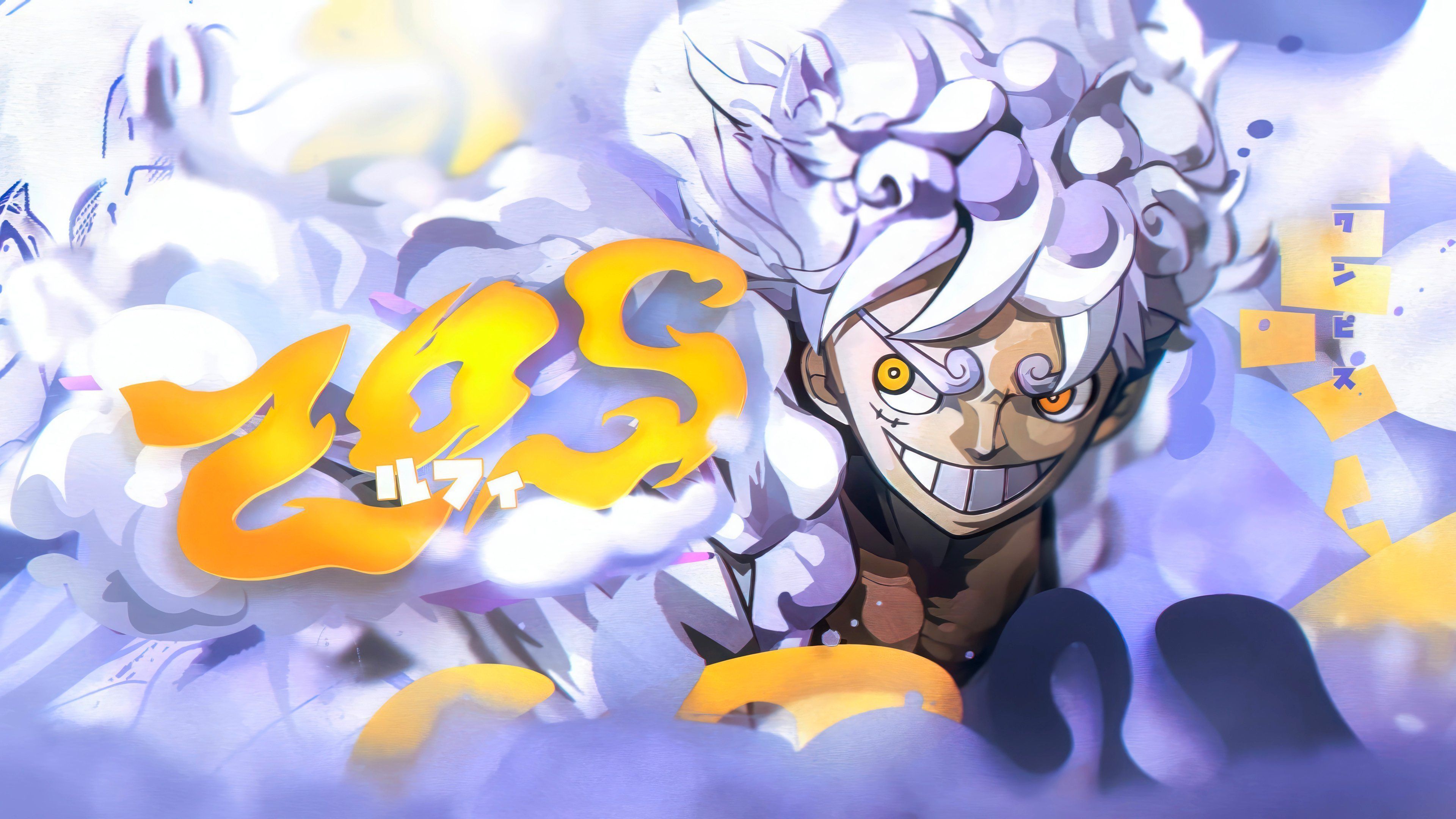 3840x2160 Luffy Gear 5 from One Piece Anime Wallpaper 4k for Desktop
