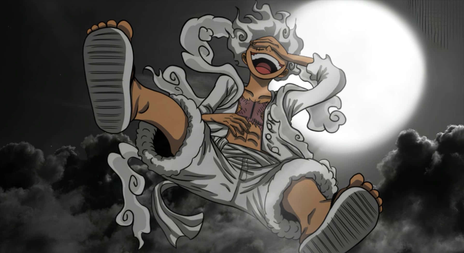 1920x1050 Download Luffy Gear5 Moon Transformation Wallpaper
