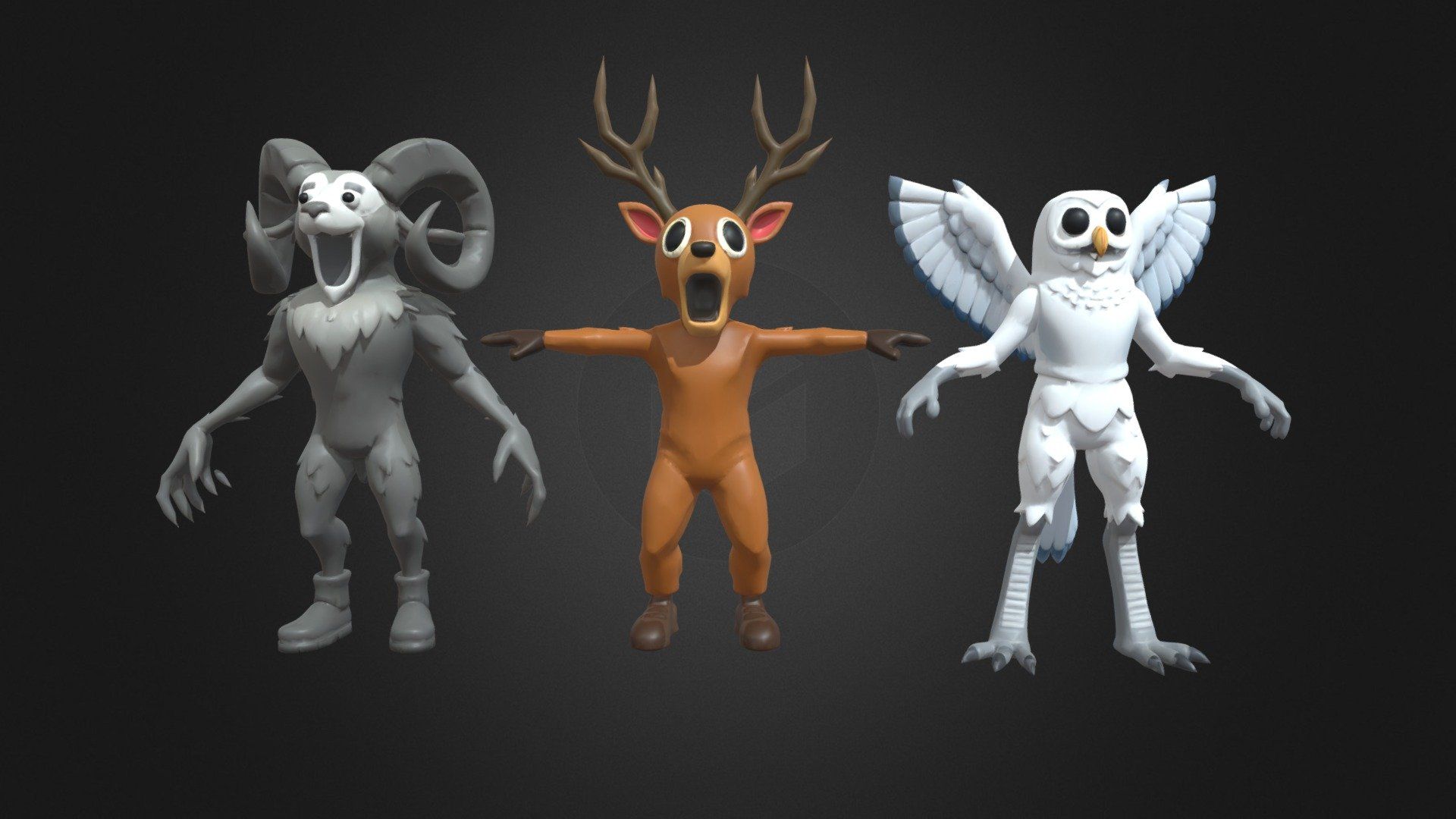 1920x1080 Nights in the Forest pack model by yd 3D art [69deed2]