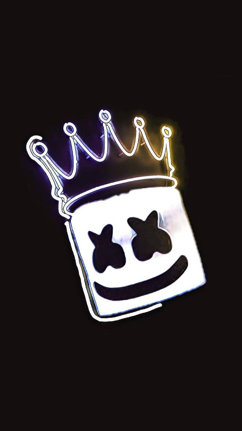 800x1422 Black Marshmello Wallpaper