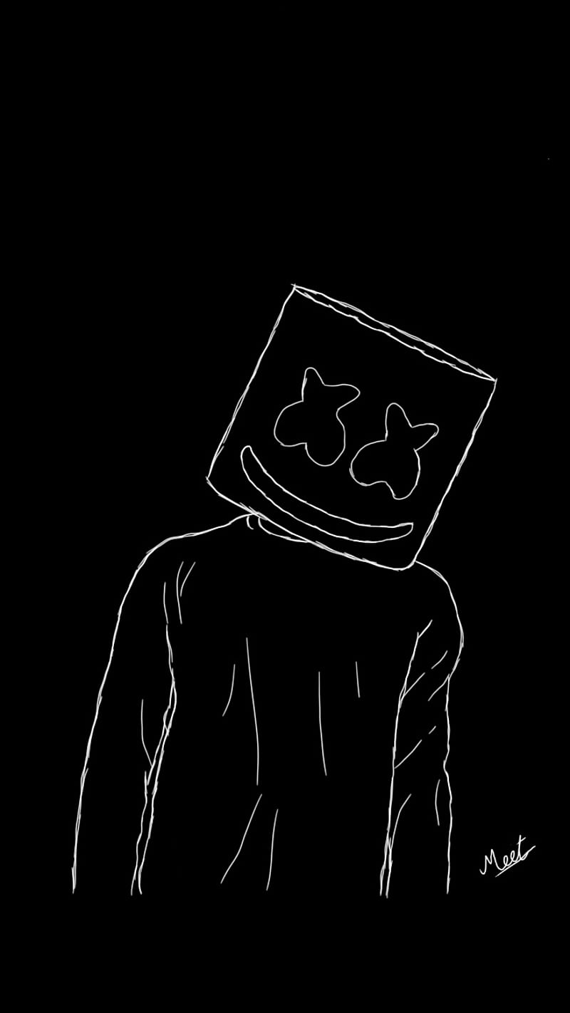 800x1422 HD black marshmallow wallpaper