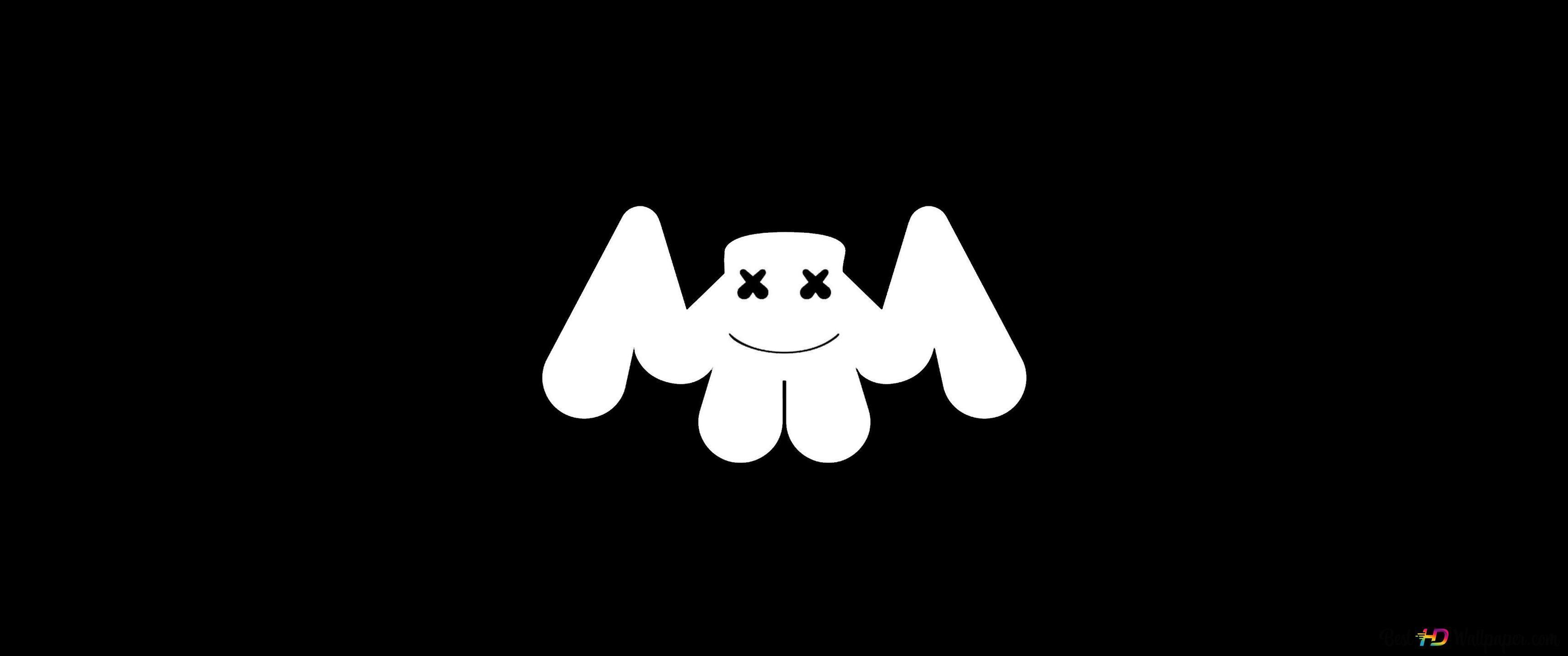 3440x1440 Image of marshmallows in white color on black background 4K wallpaper download