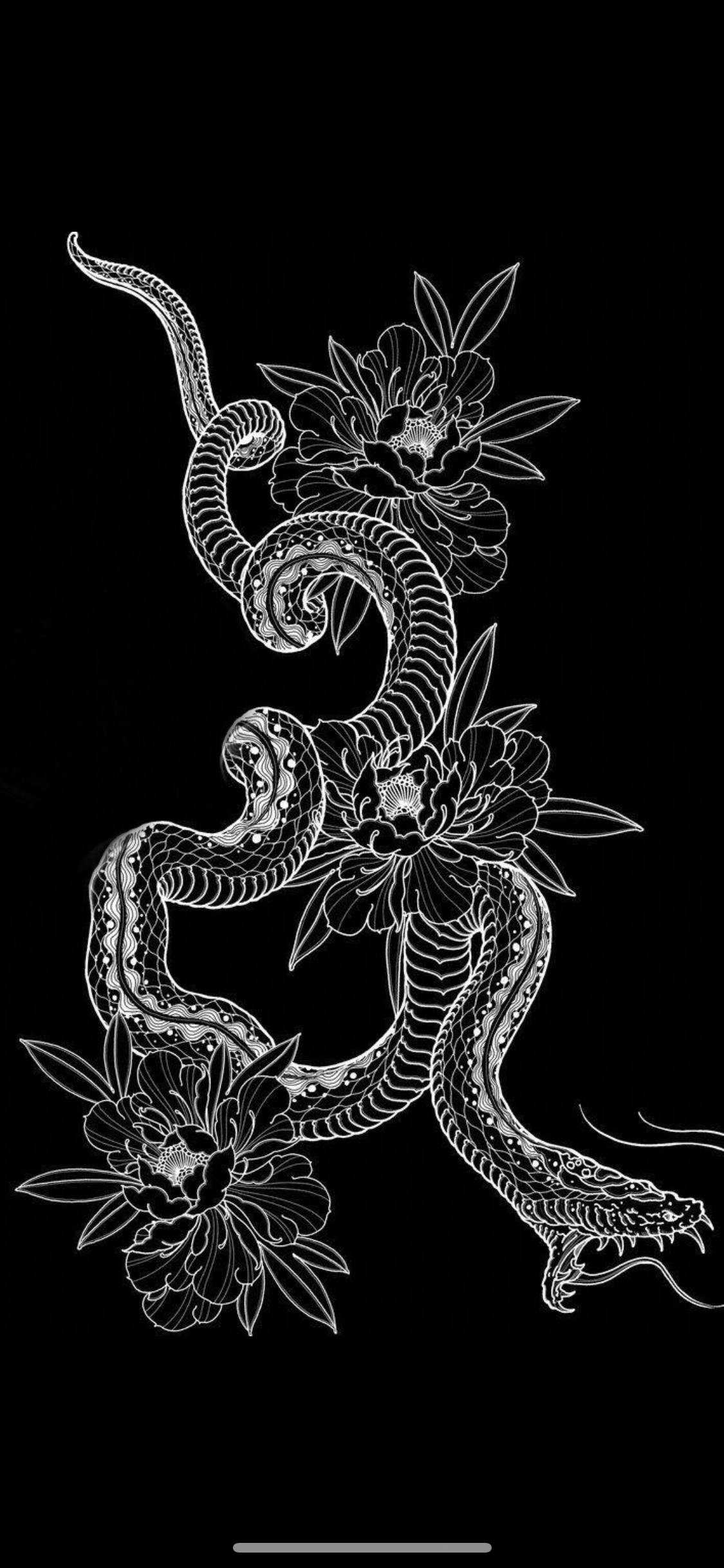 1125x2436 Snake Tattoo Wallpaper