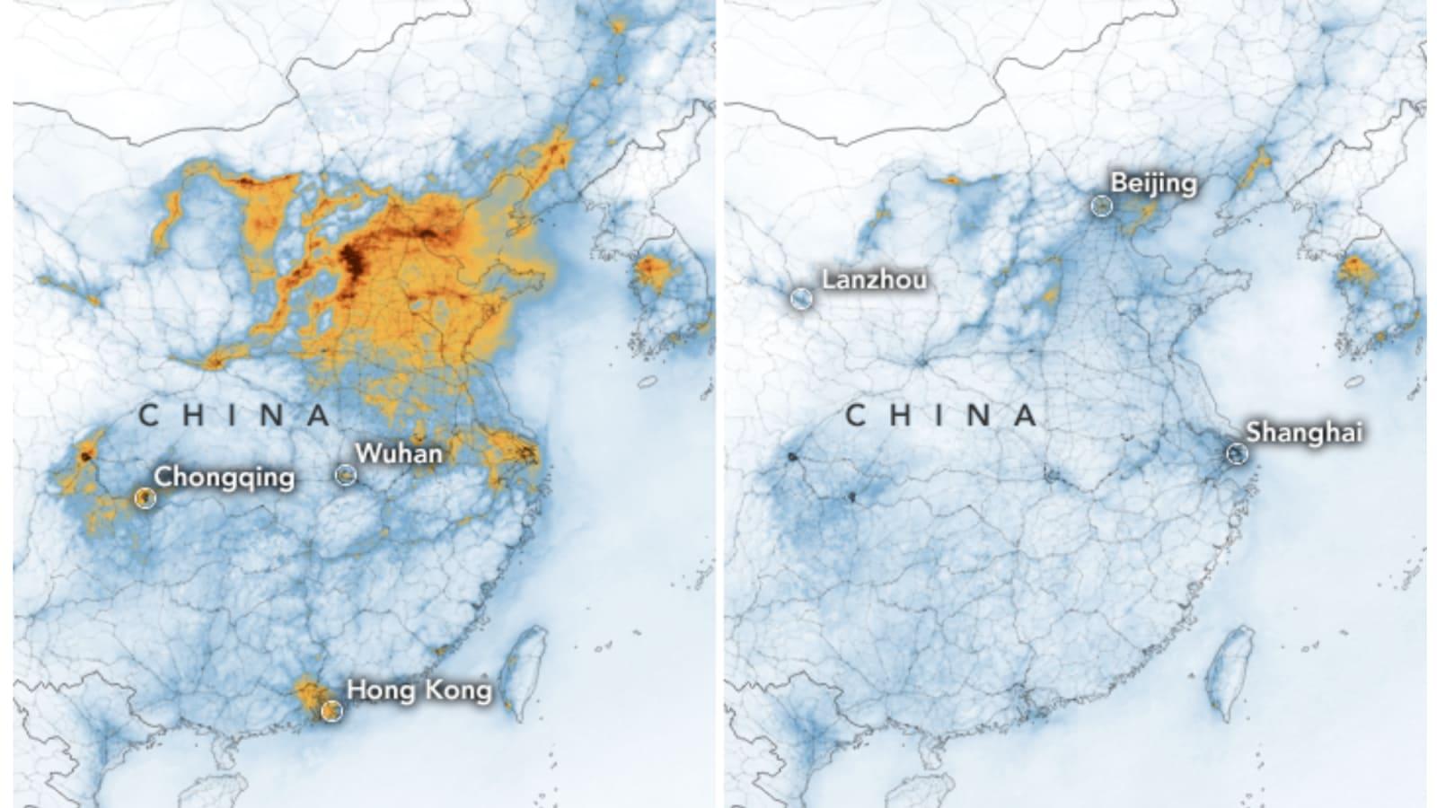 1600x900 NASA image: China's air pollution decreased amid coronavirus measures
