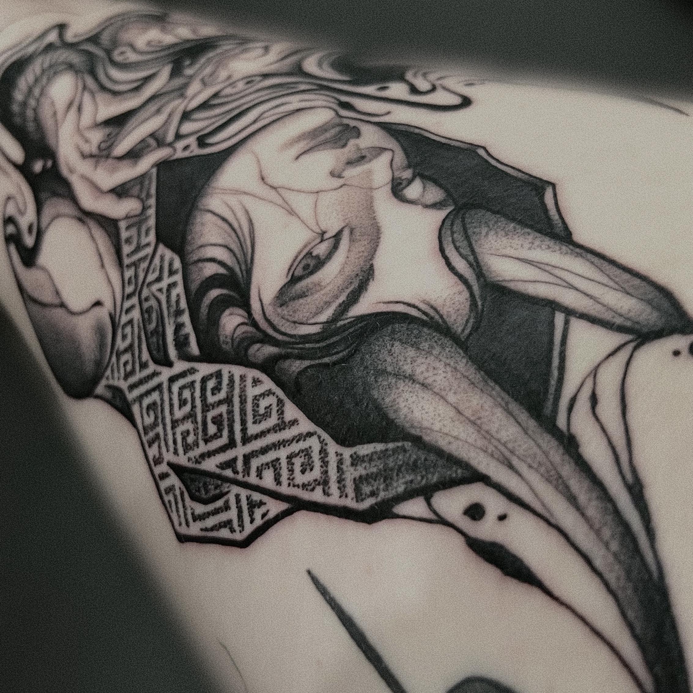 2266x2266 Dark Aesthetic Tattoo done by the artist Fava (me), at Ash and Ivory Tattoo shop in Chicago, USA