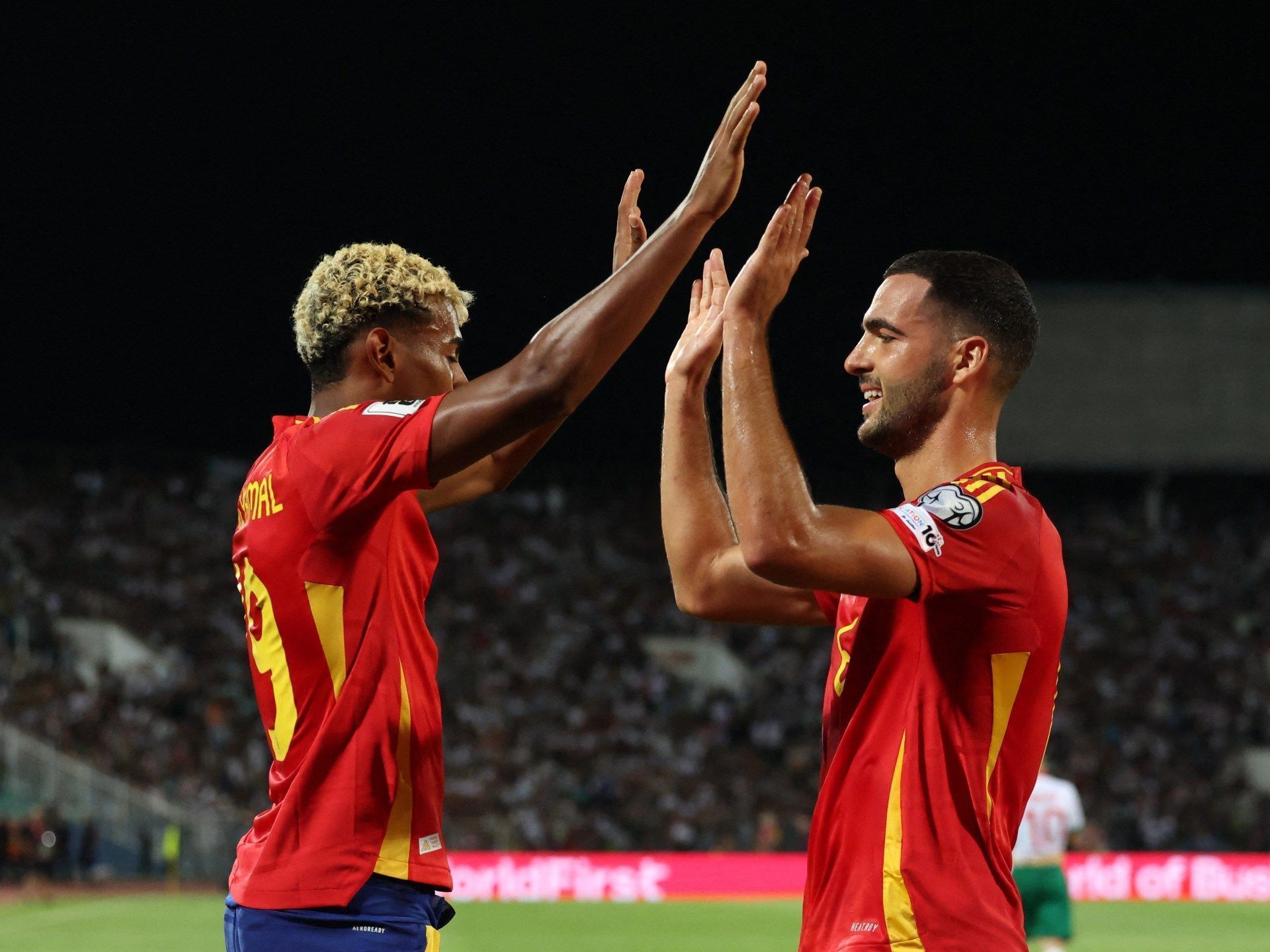 1920x1440 Spain thrash Bulgaria but Georgia test Turkiye in 2026 World Cup qualifiers