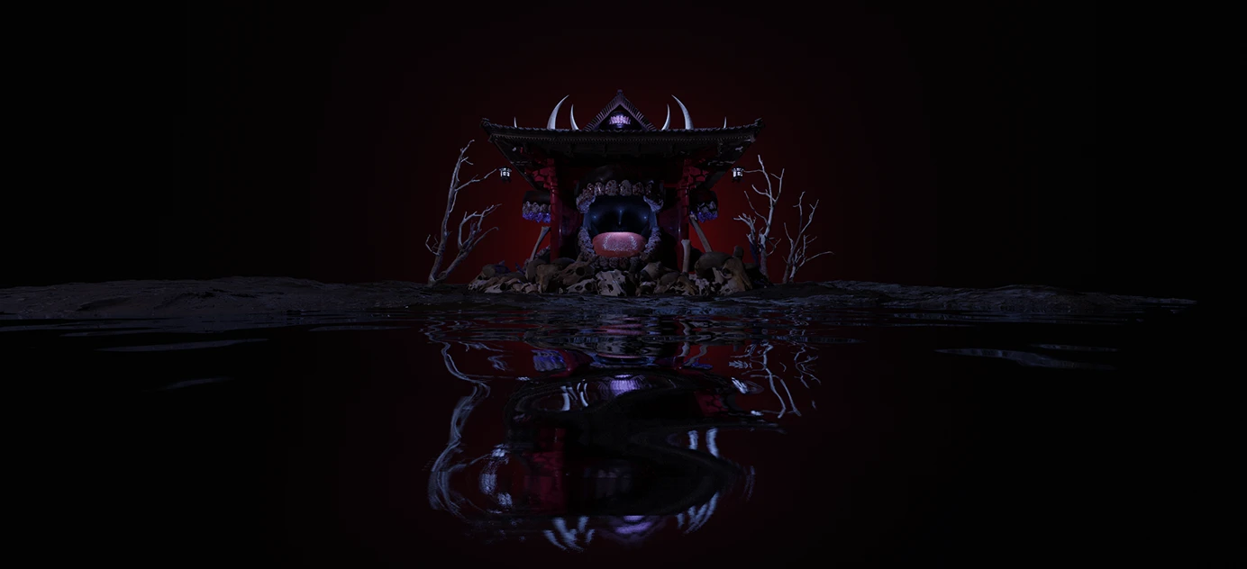 1384x632 Ryoiki Tenkai Shrine. Jujutsu Kaisen - Behance