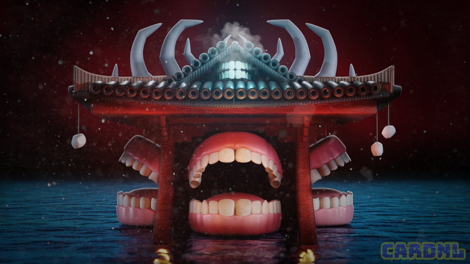 1920x1080 CardnlH On X: Wanted To Experiment With Non Pokémon Models And Renders So I 3D Modeled And Rendered Sukuna's Malevolent Shrine From JJK / X