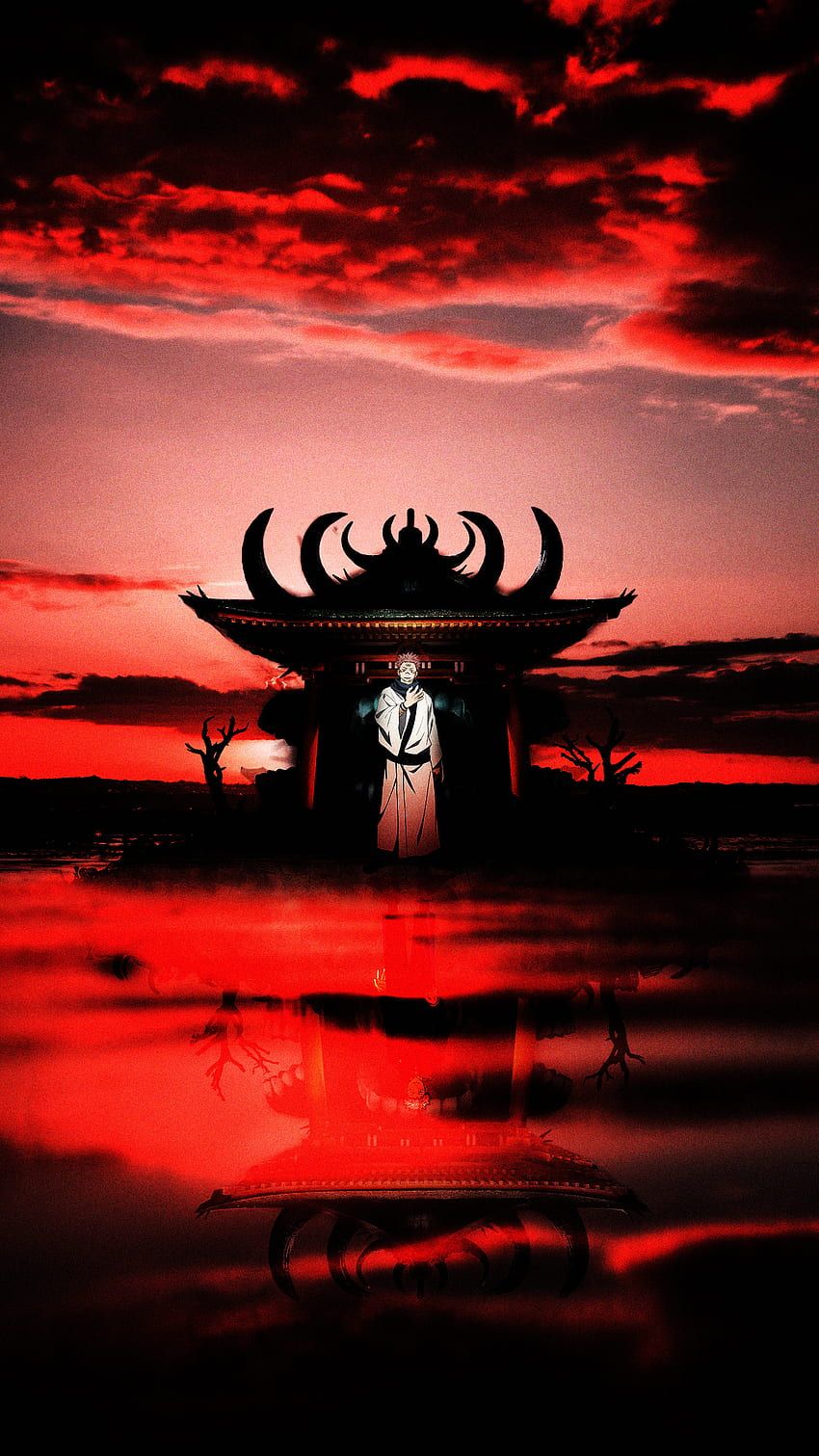 850x1511 DOMAIN EXPANSION: MALEVOLENT SHRINE : JuJutsuKaisen HD phone wallpaper