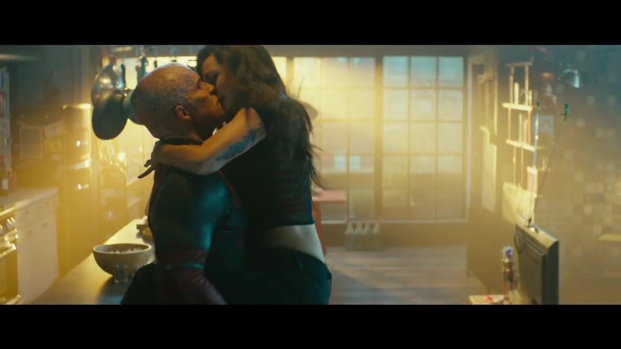 1280x720 Brianna Hildebrand Kissing In Deadpool 2 Movie HD Wallpaper