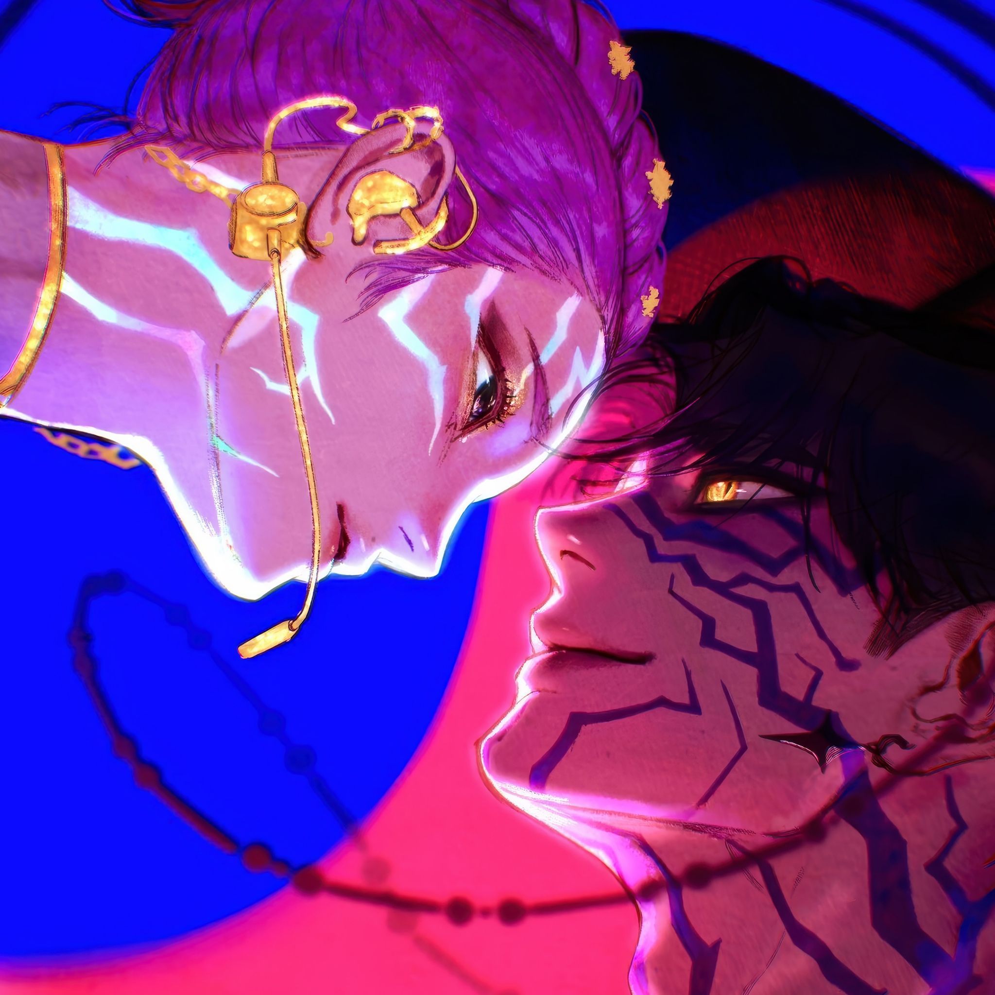 2048x2048 Rumi vs Jinu Wallpaper 4K, KPop Demon Hunters
