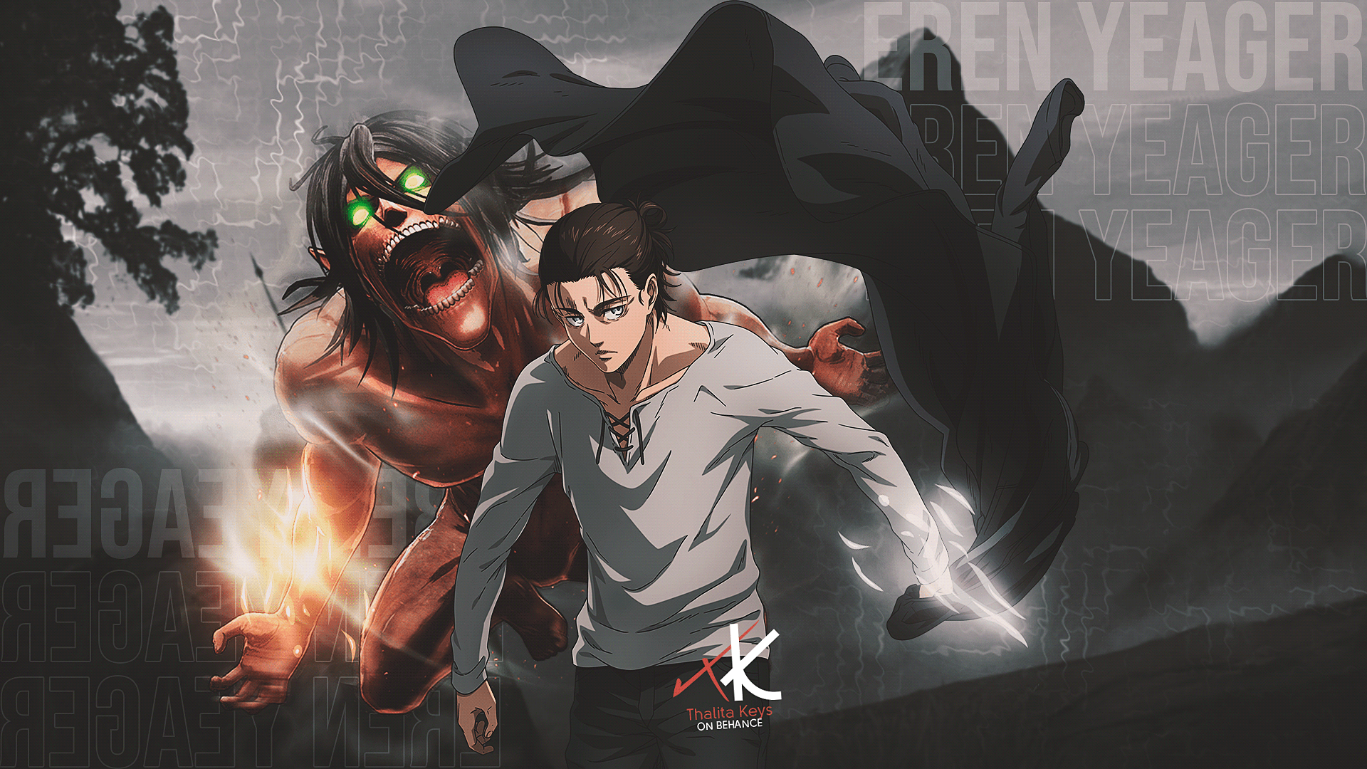 1920x1080 Eren Yeager (1). Image - Behance