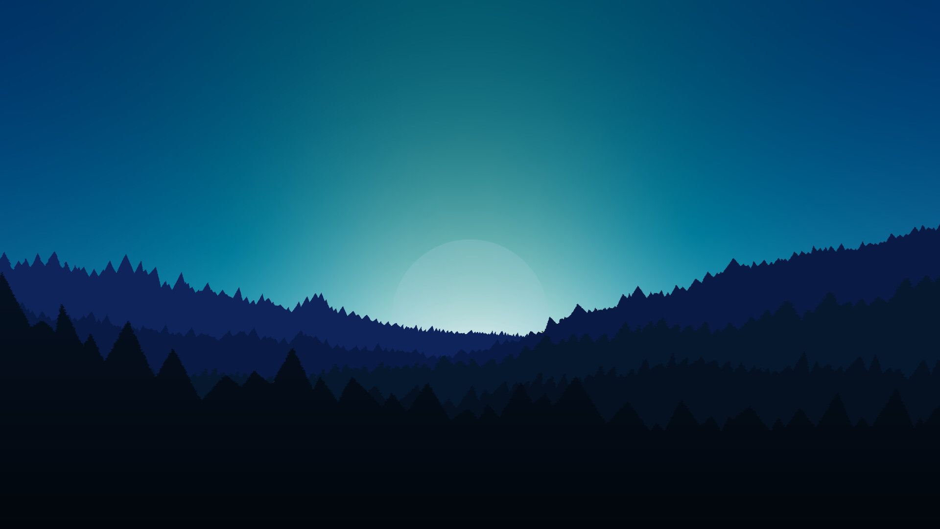 1920x1080 Minimal forest night wallpaper